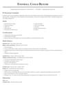 Football Coach resume template