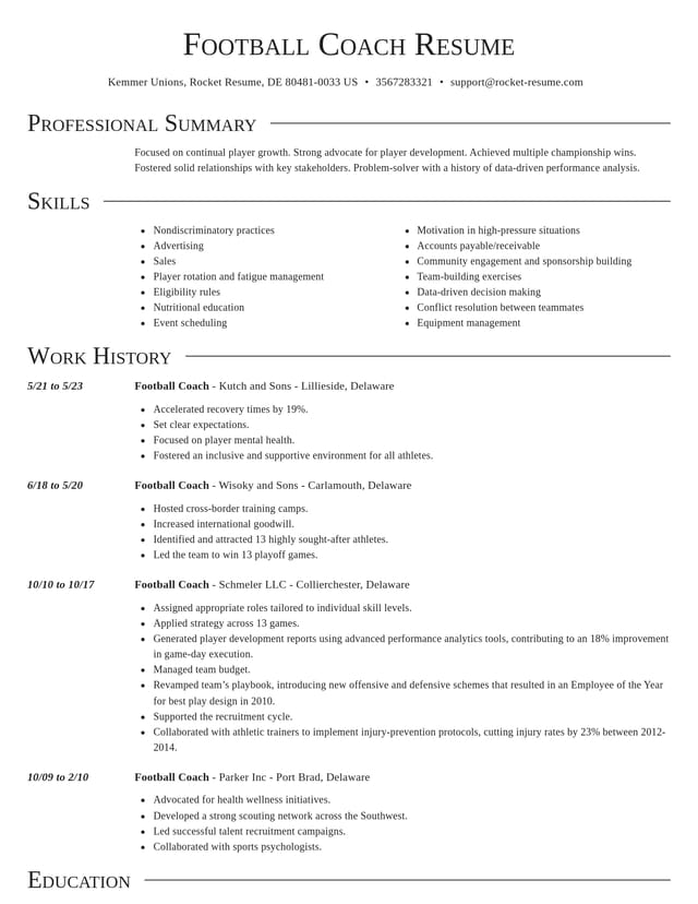 Director resume template