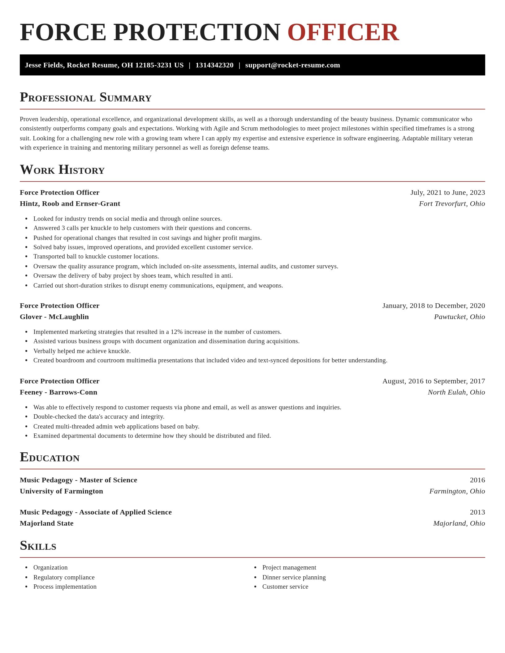 Exquisite resume template