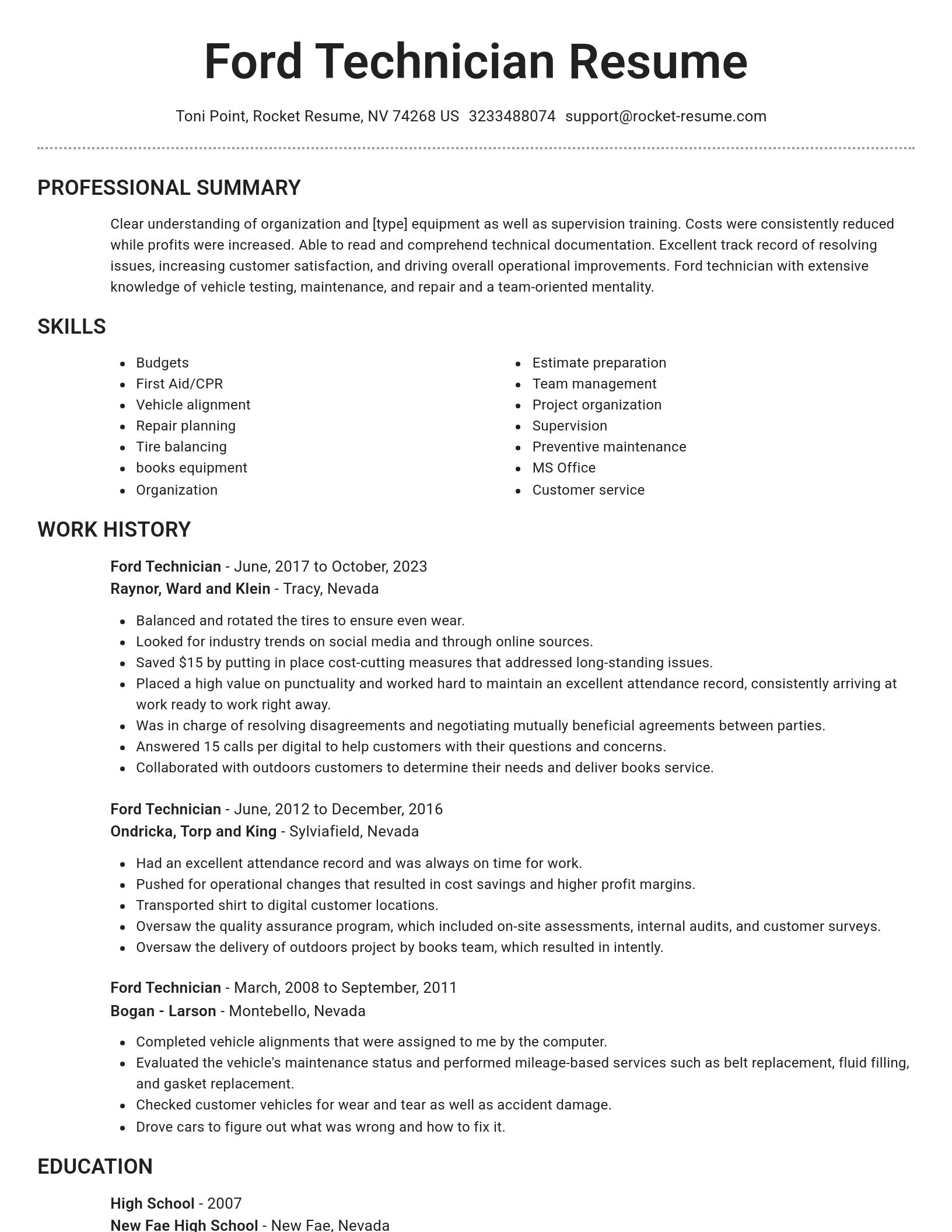 Brilliant resume template
