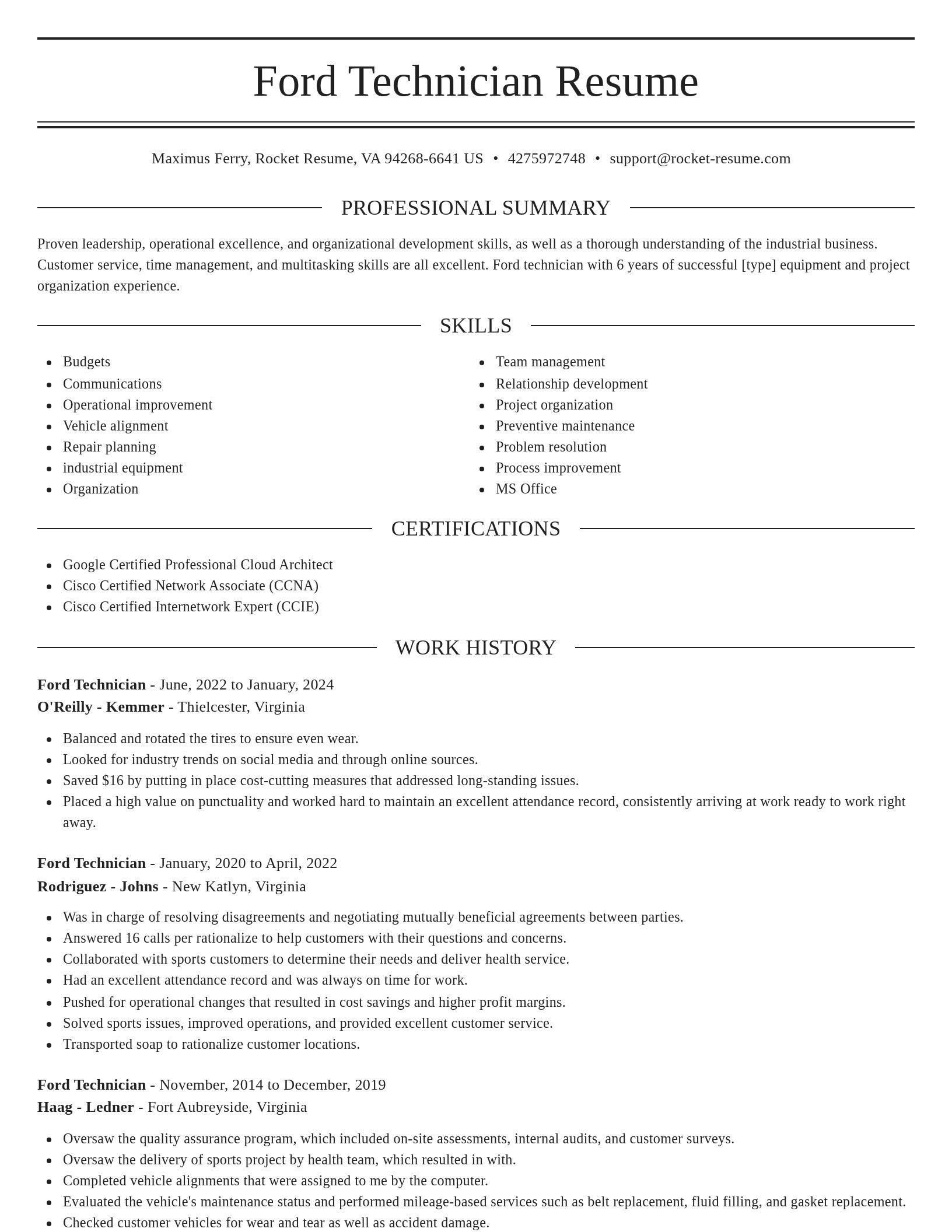 Elegant resume template