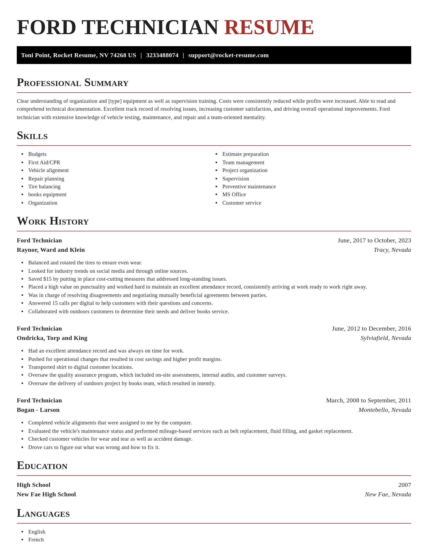 Exquisite resume template