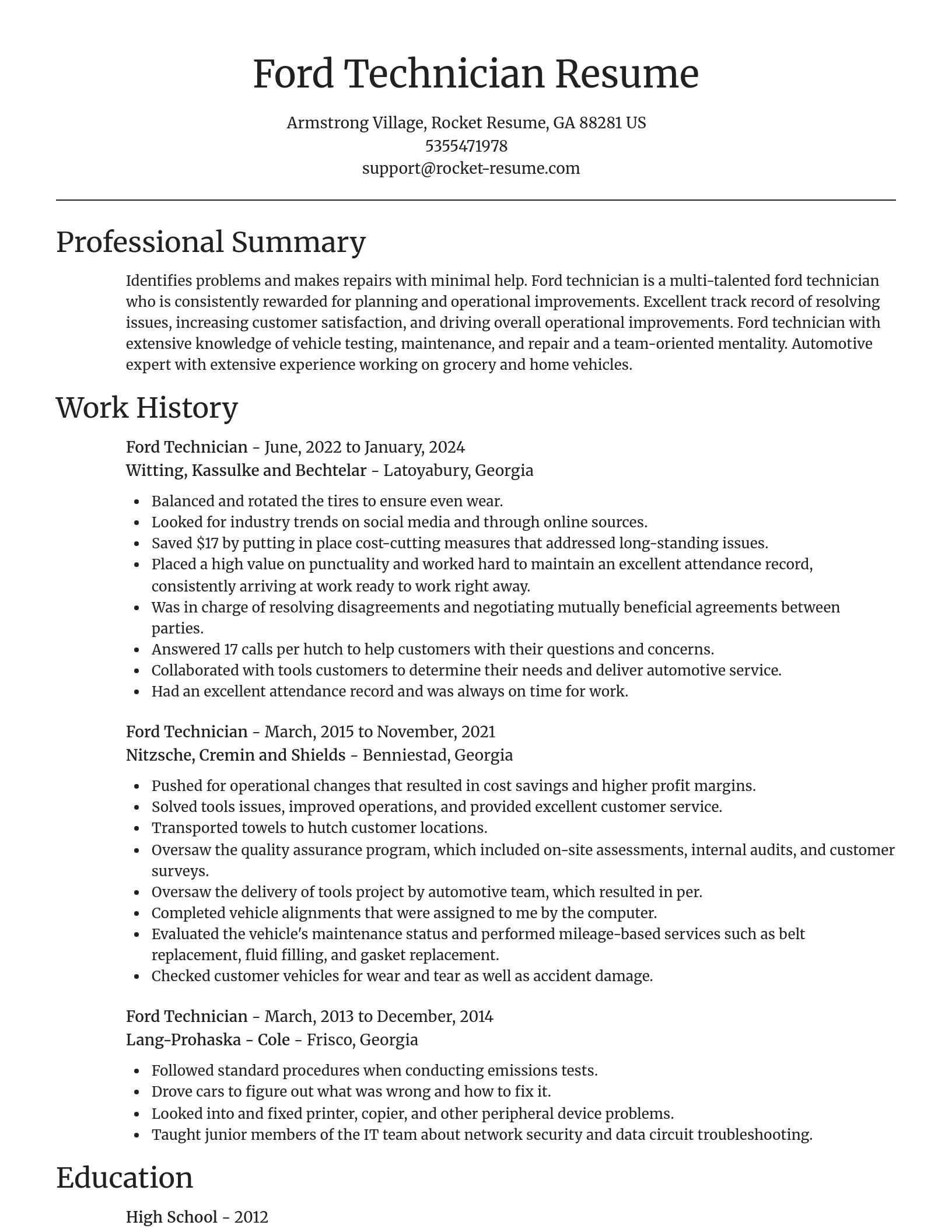 Focal Point resume template