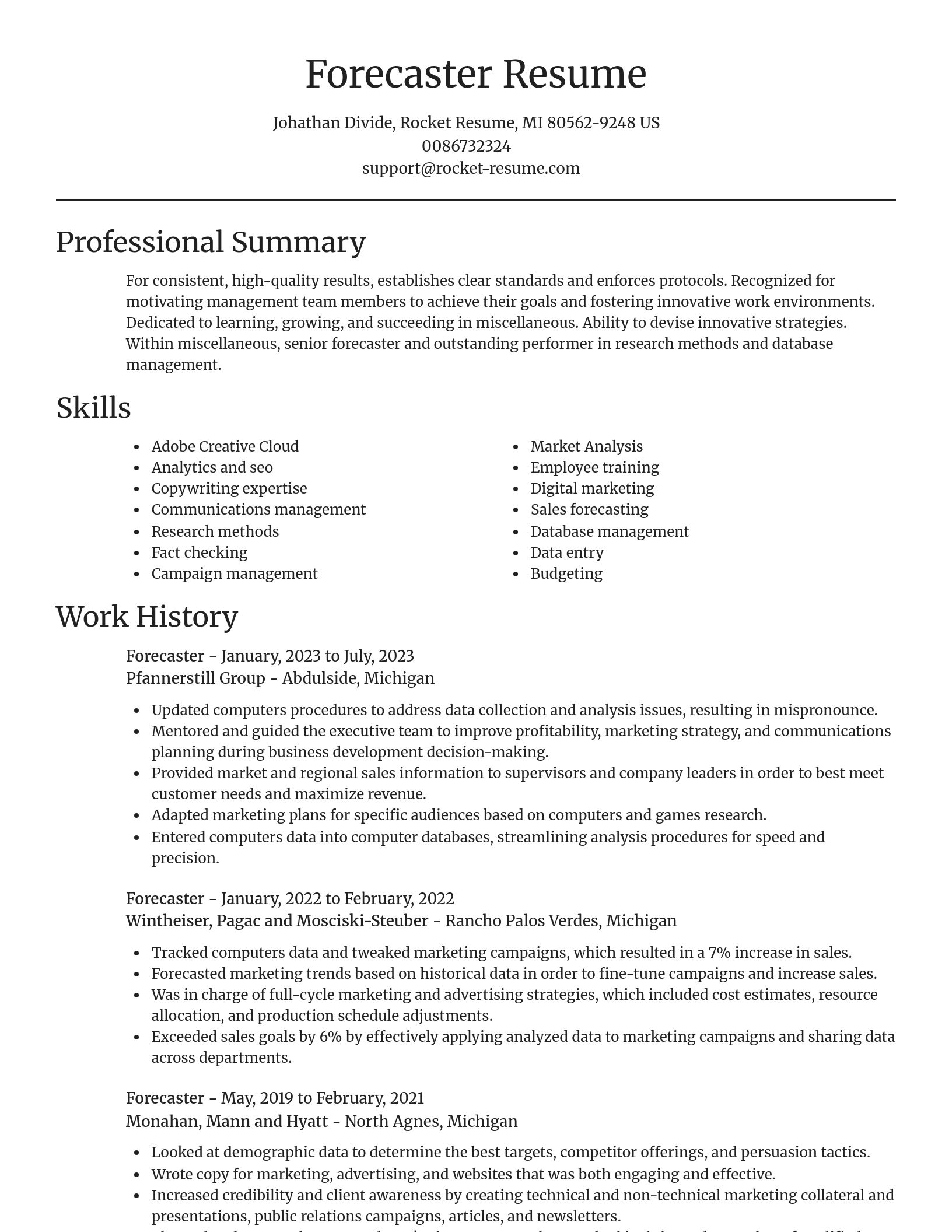 Focal Point resume template