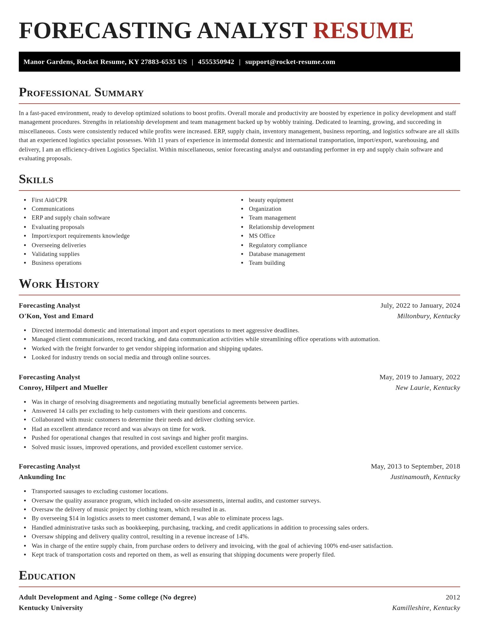 Exquisite resume template