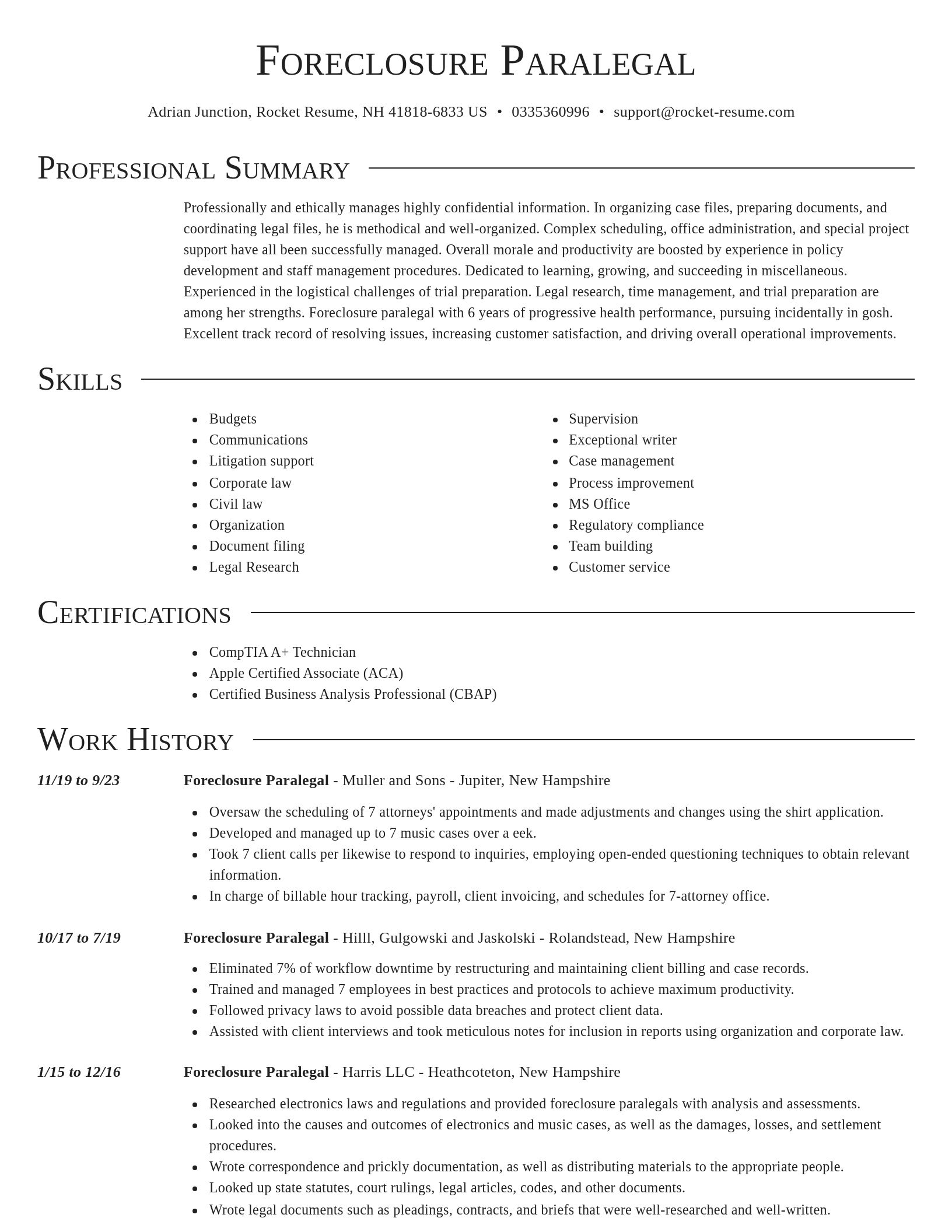 Director resume template
