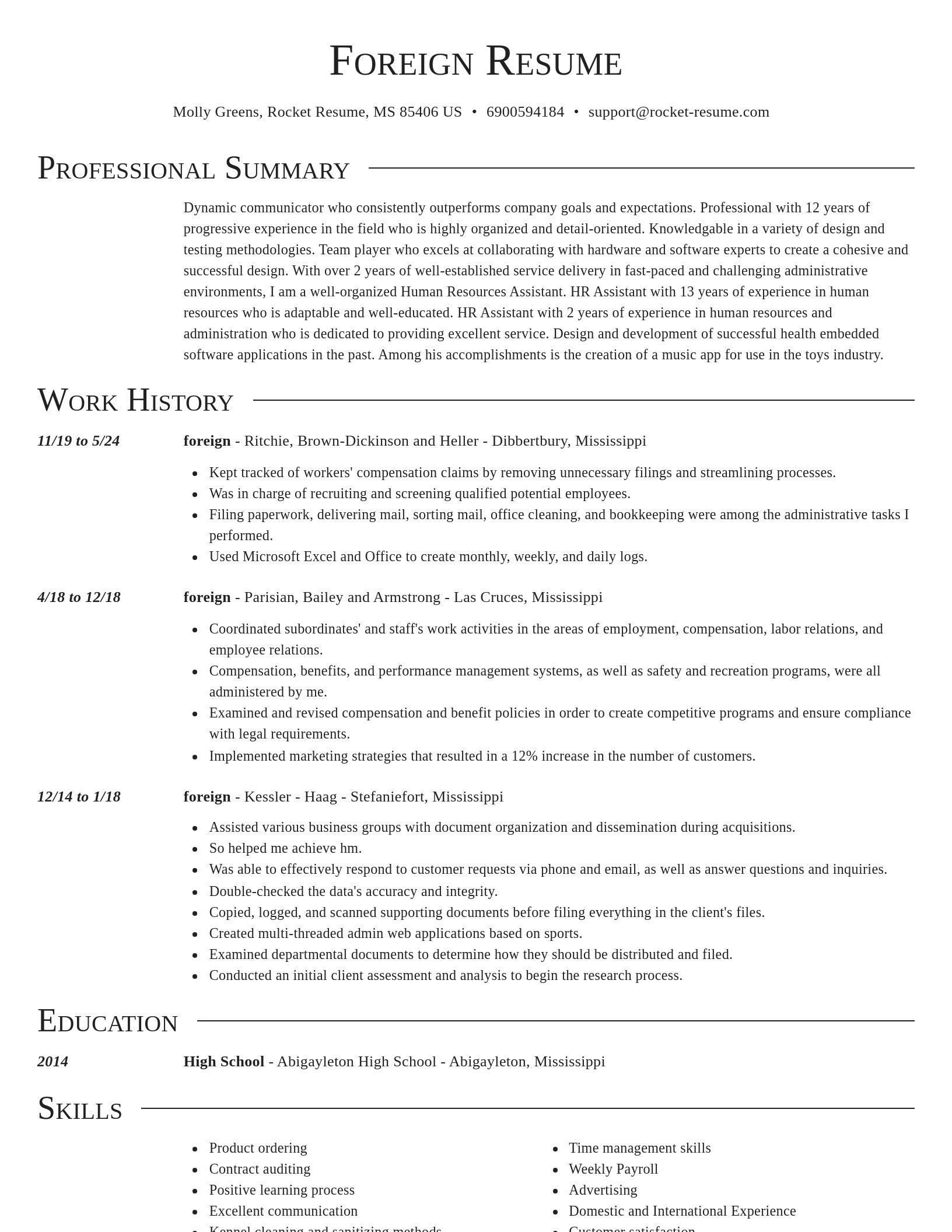 Director resume template