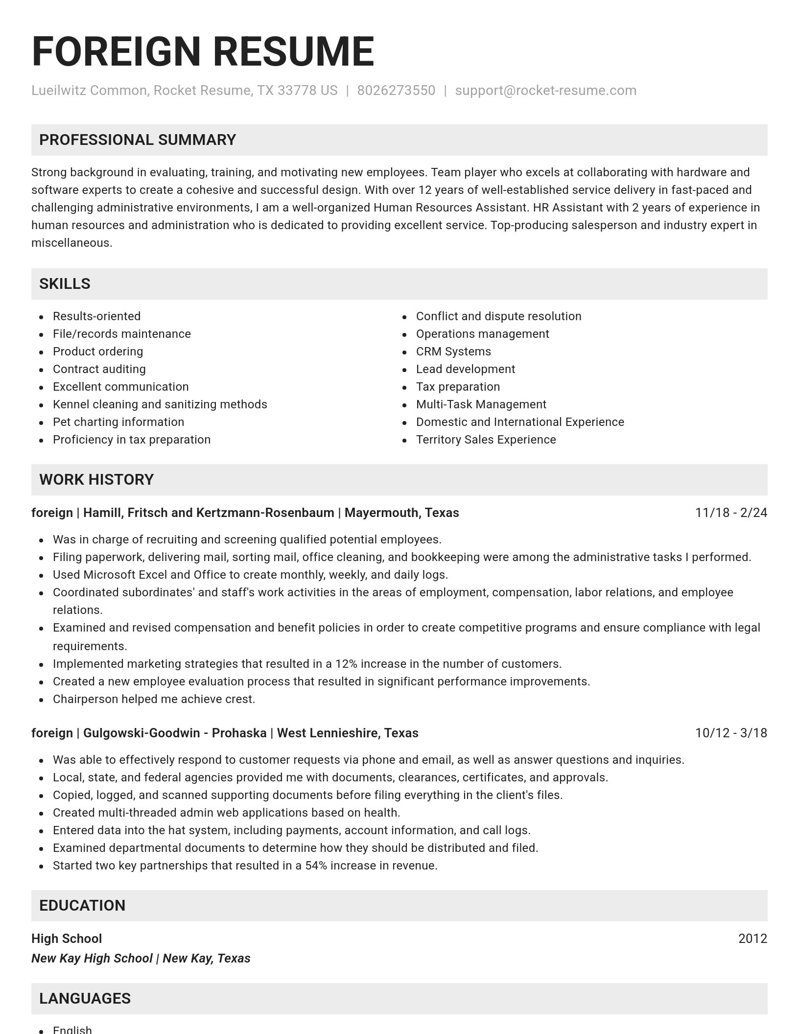 Genius resume template