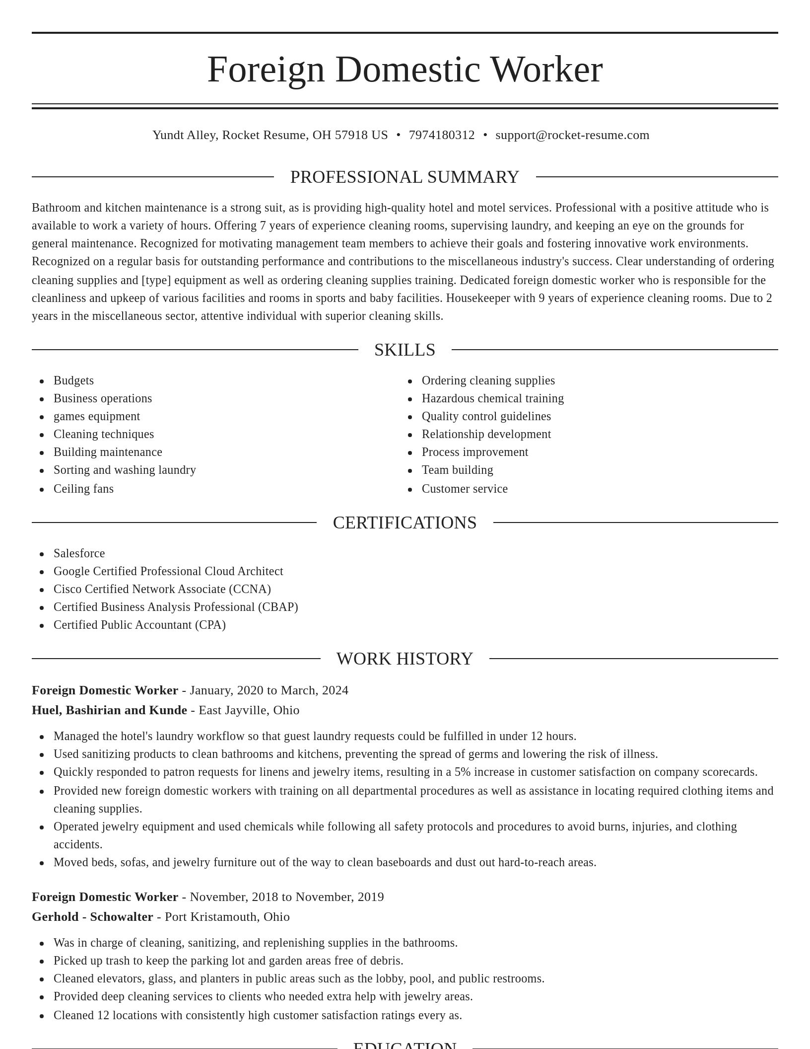 Elegant resume template