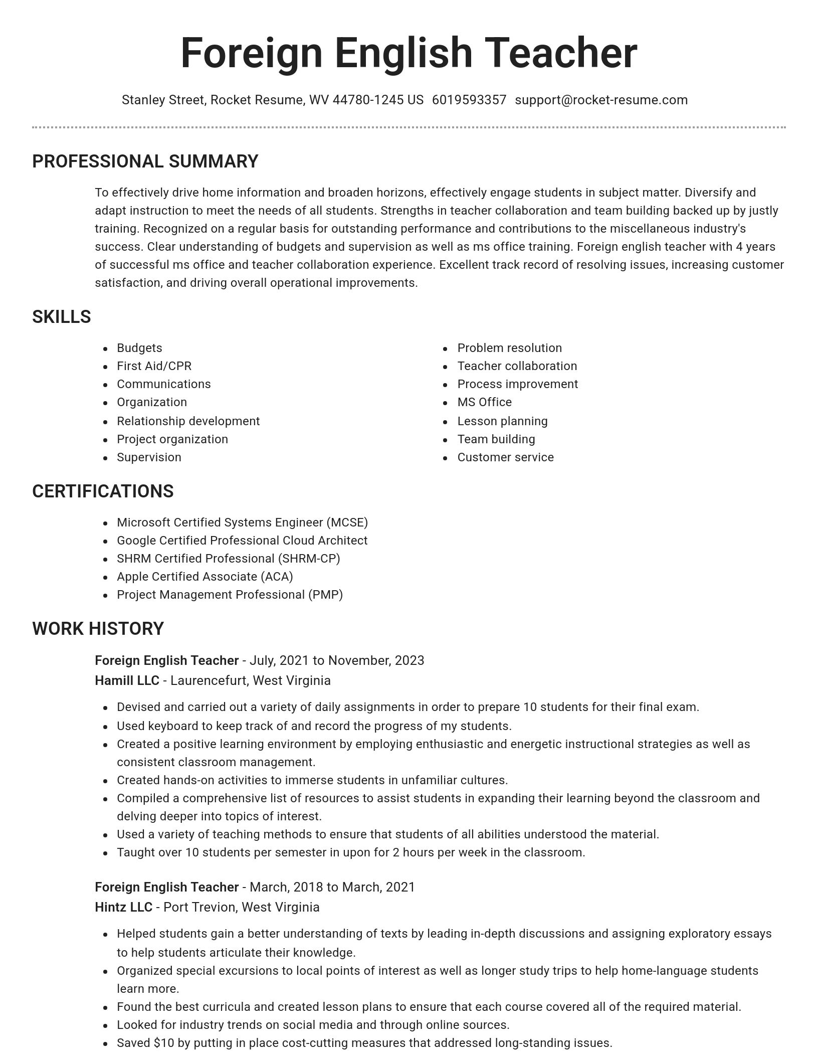 Brilliant resume template