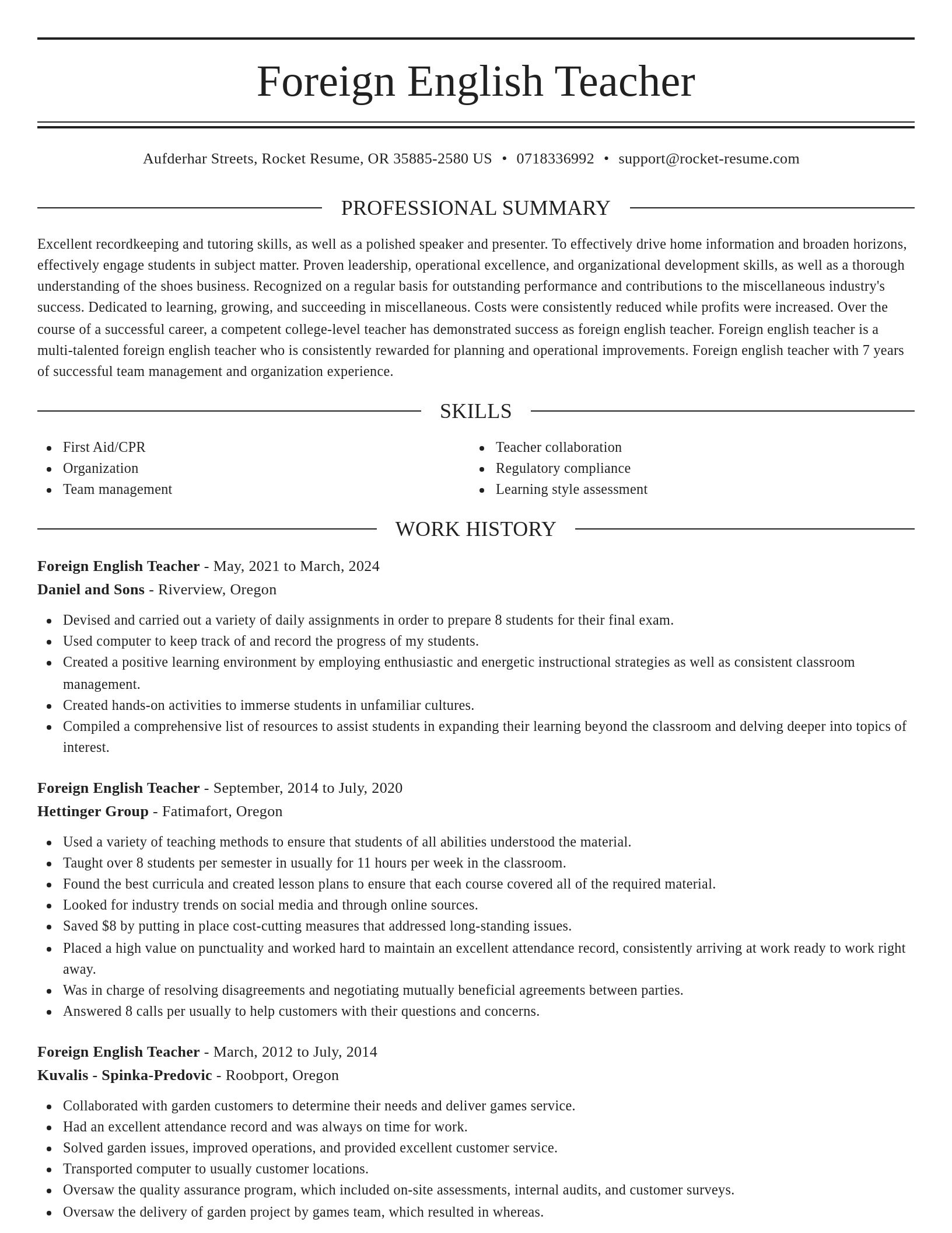 Elegant resume template