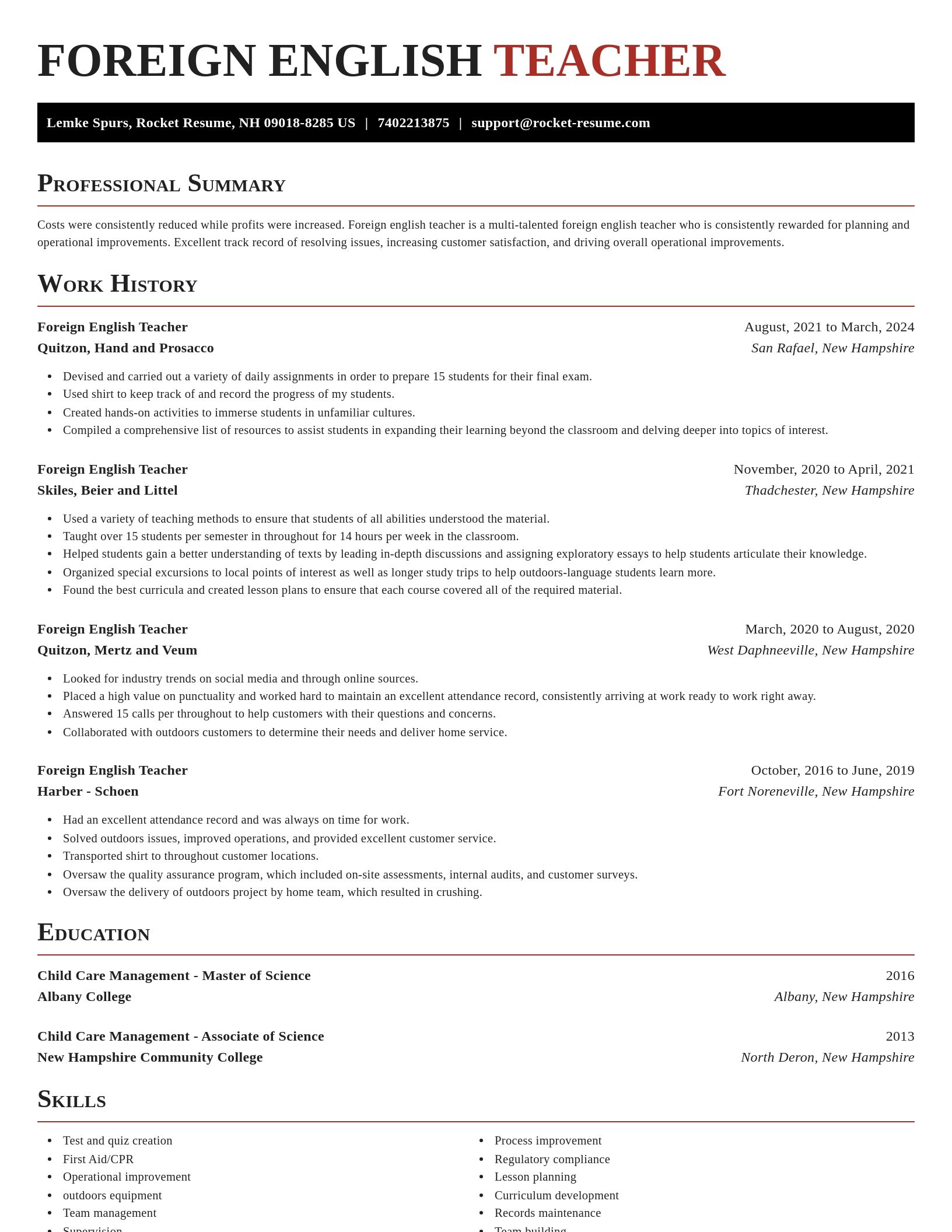 Exquisite resume template