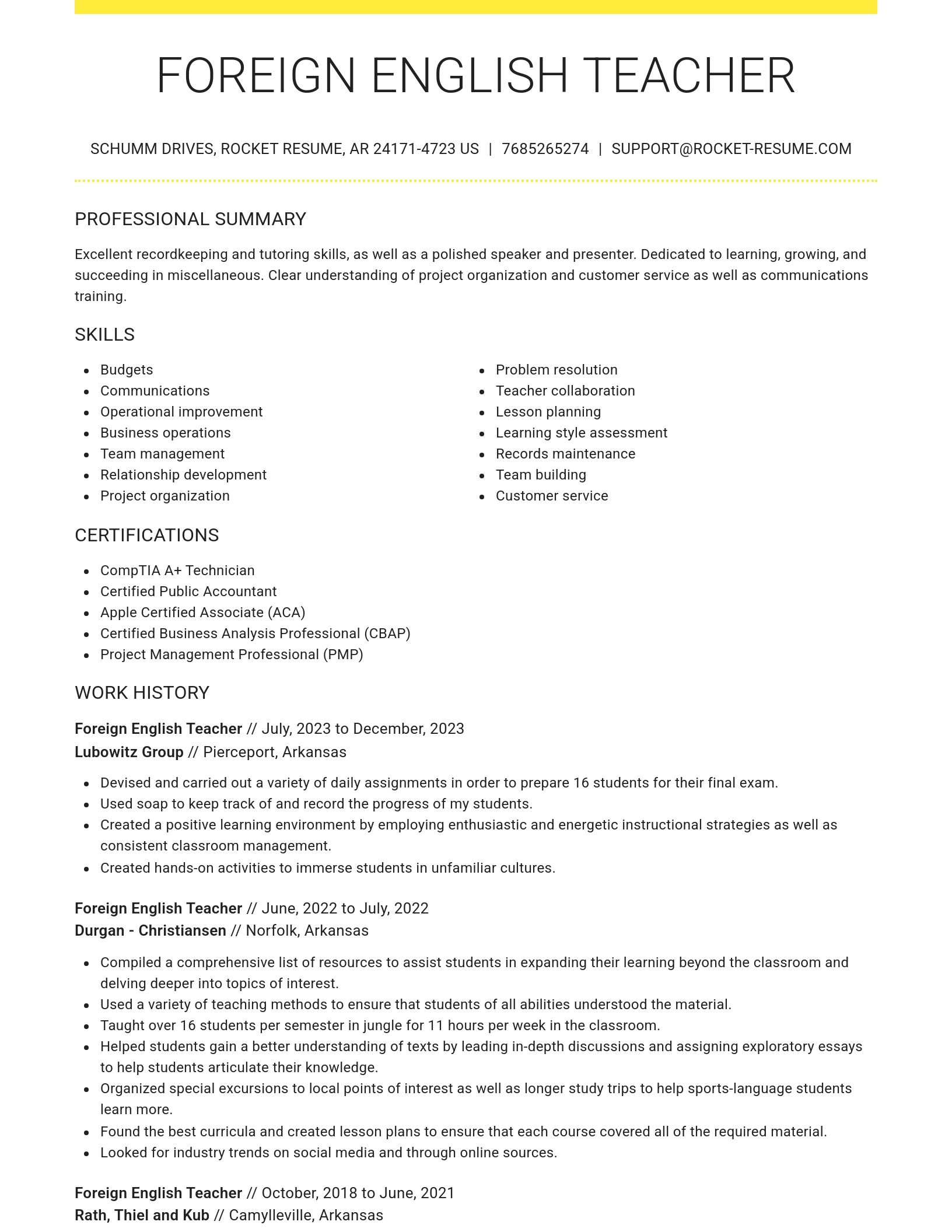 Grand resume template