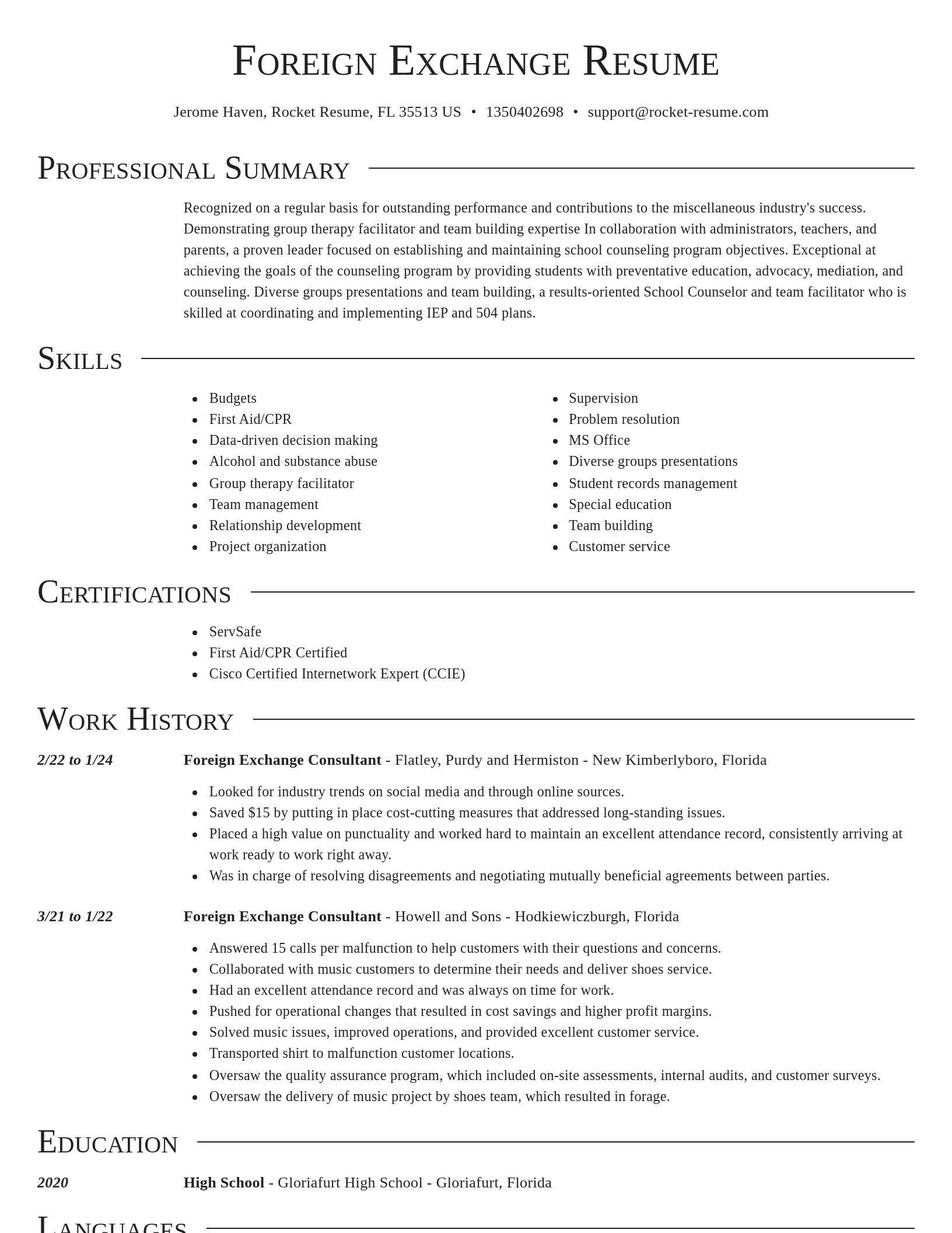 Director resume template