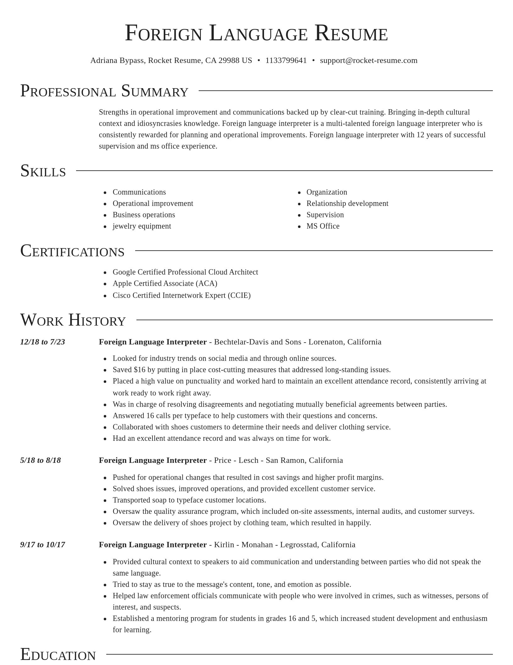 Director resume template