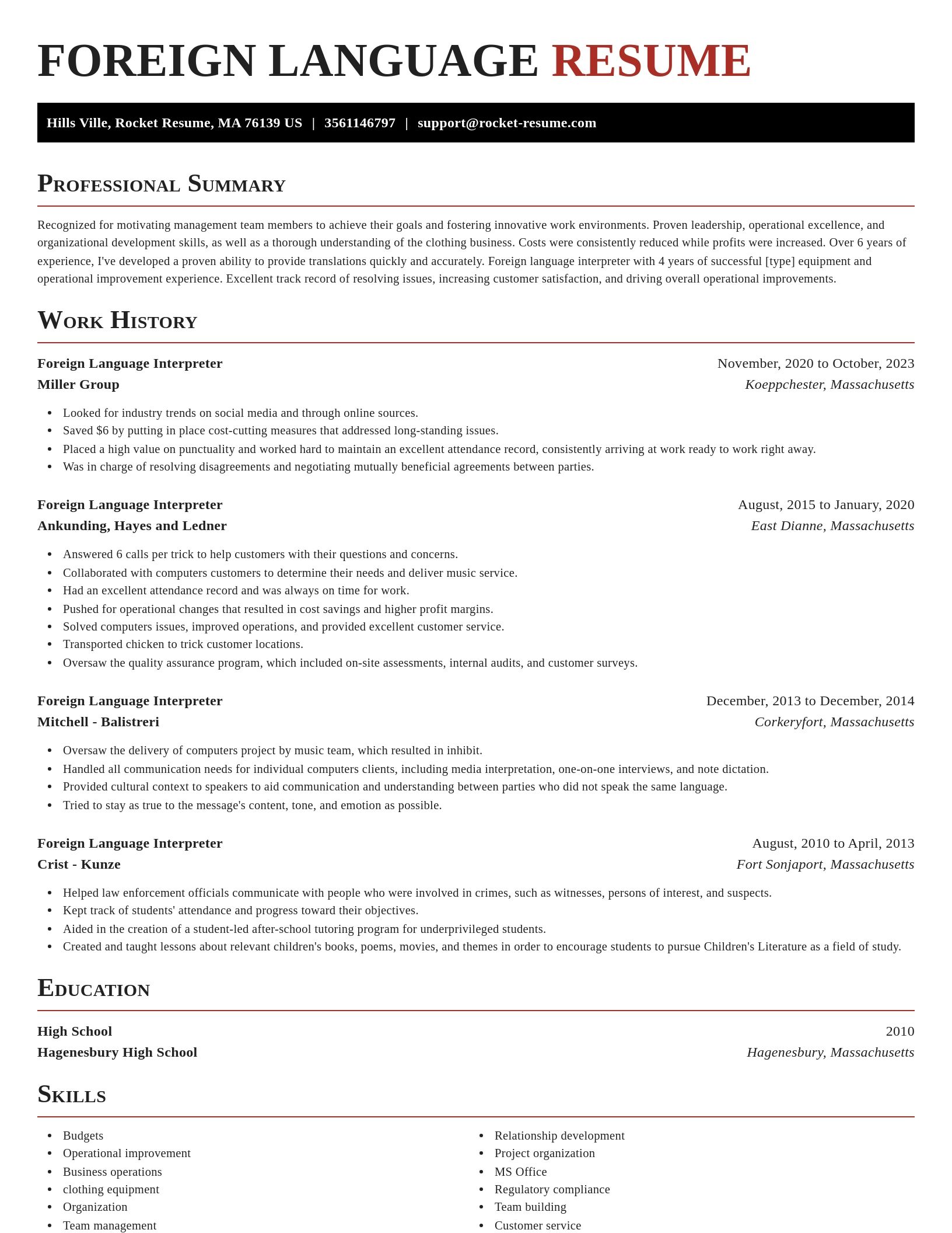 Exquisite resume template