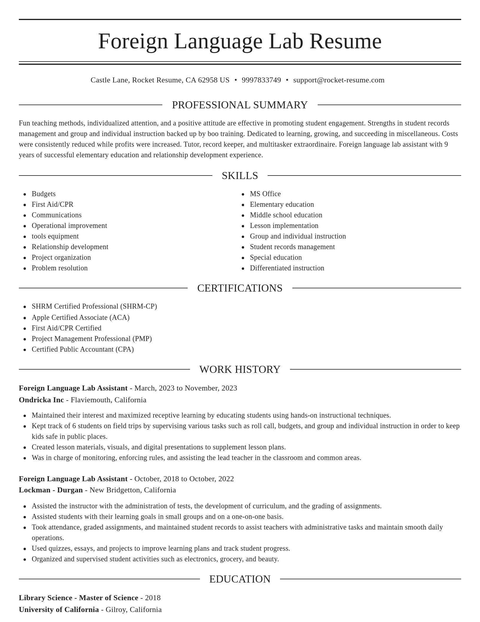 Elegant resume template