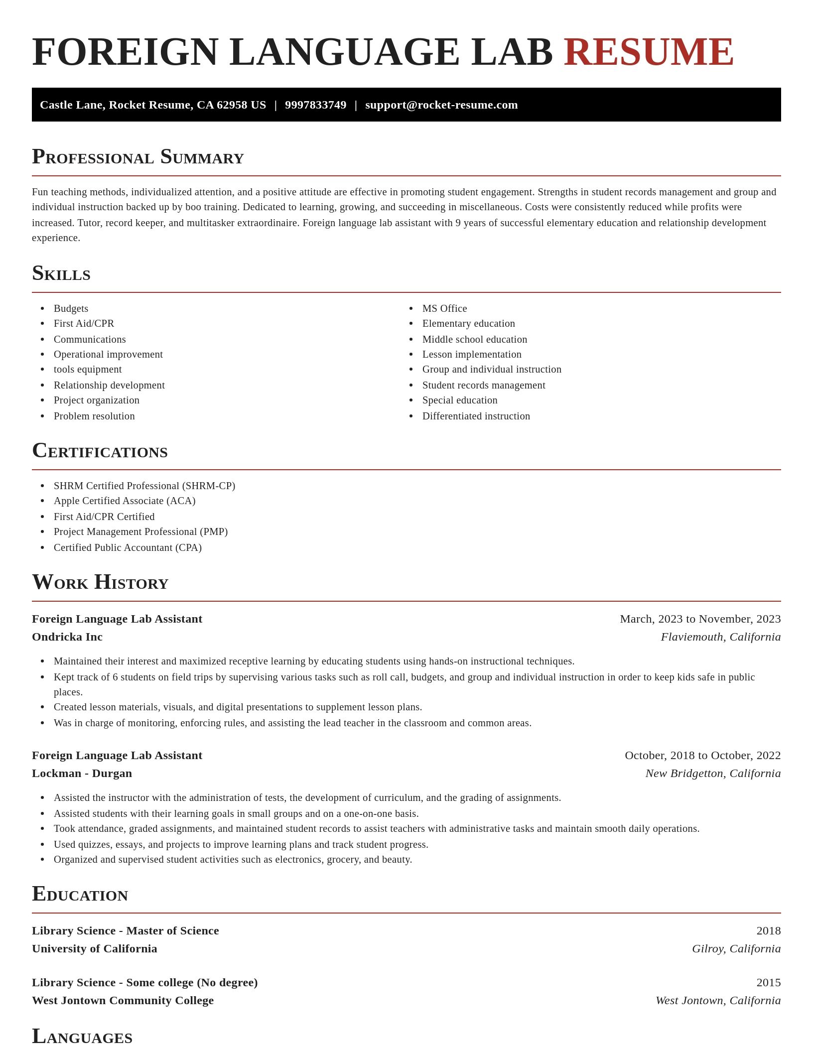 Exquisite resume template