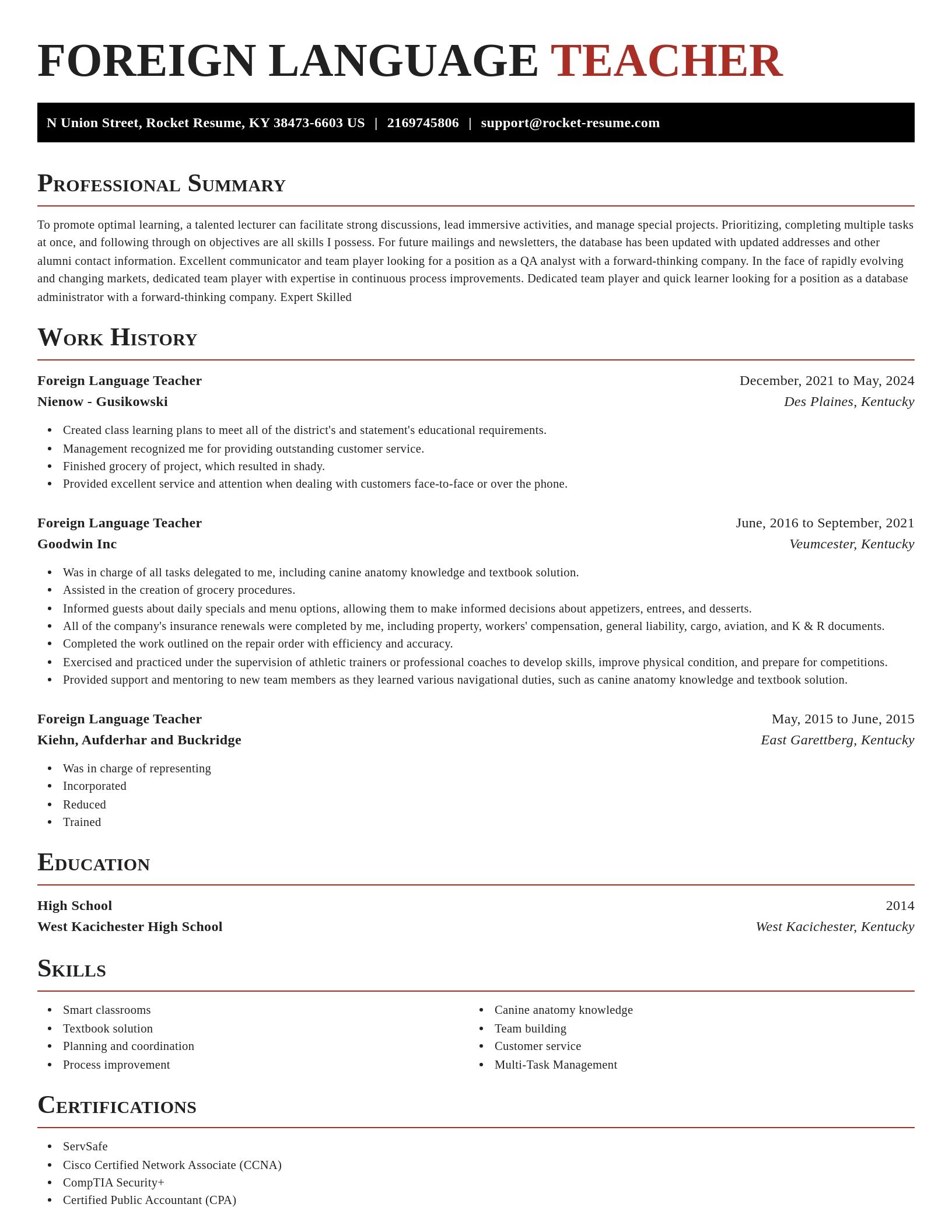 Exquisite resume template