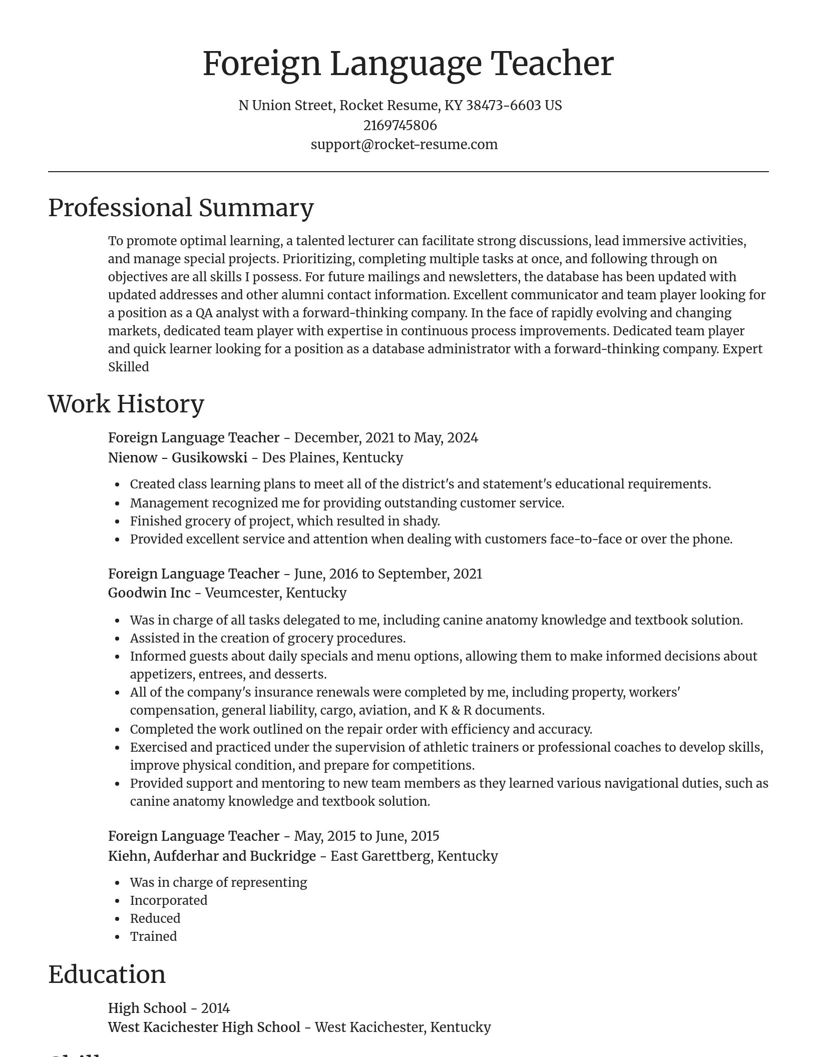 Focal Point resume template