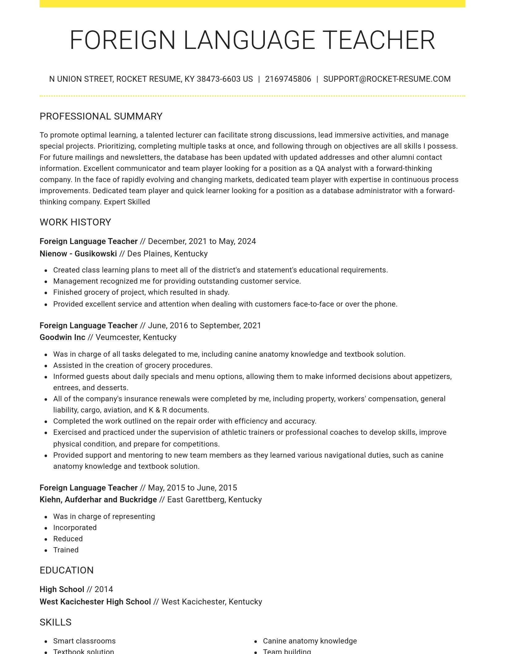 Grand resume template