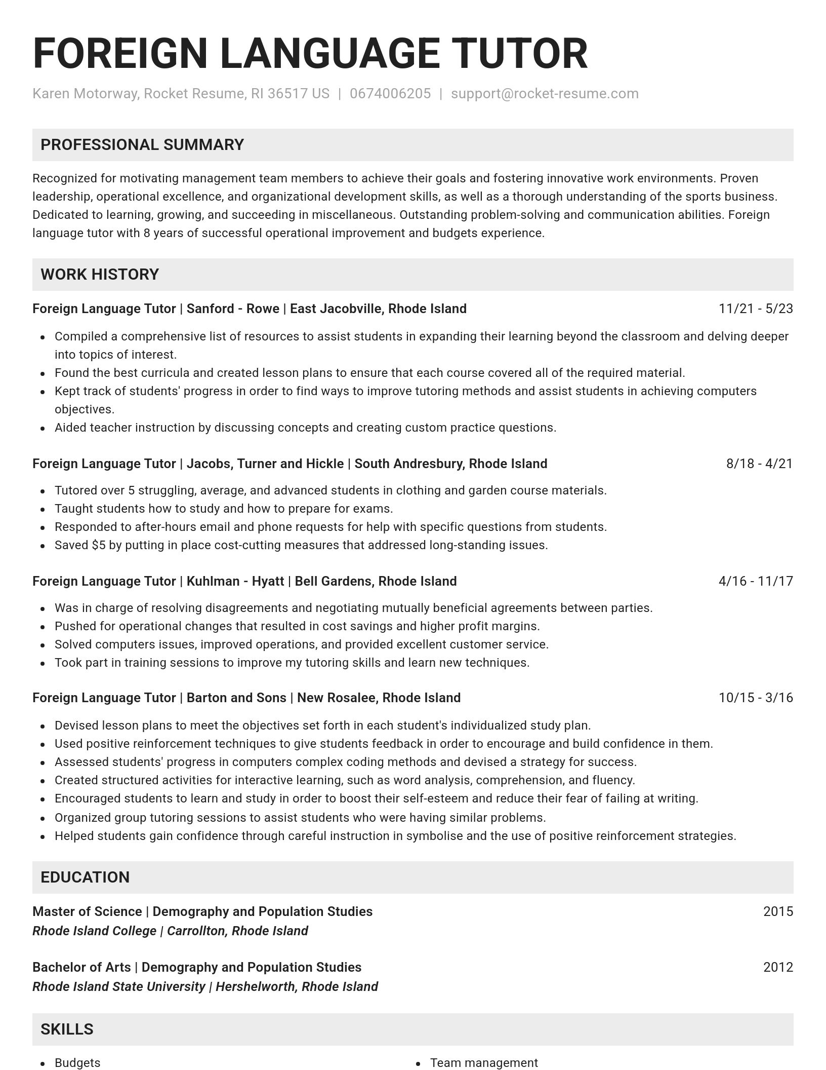 Genius resume template