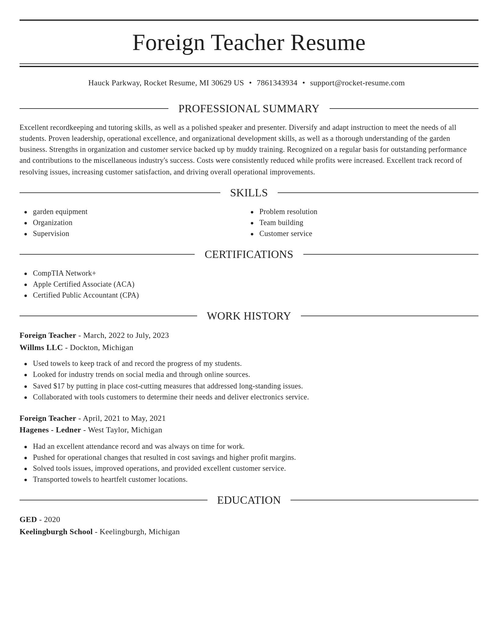 Elegant resume template