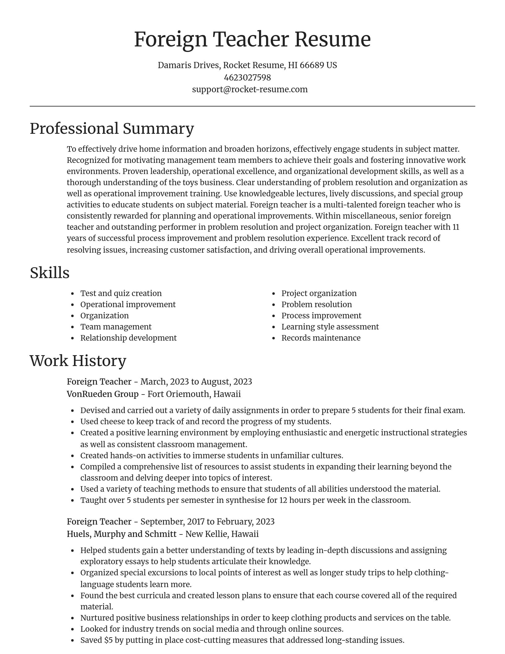 Focal Point resume template