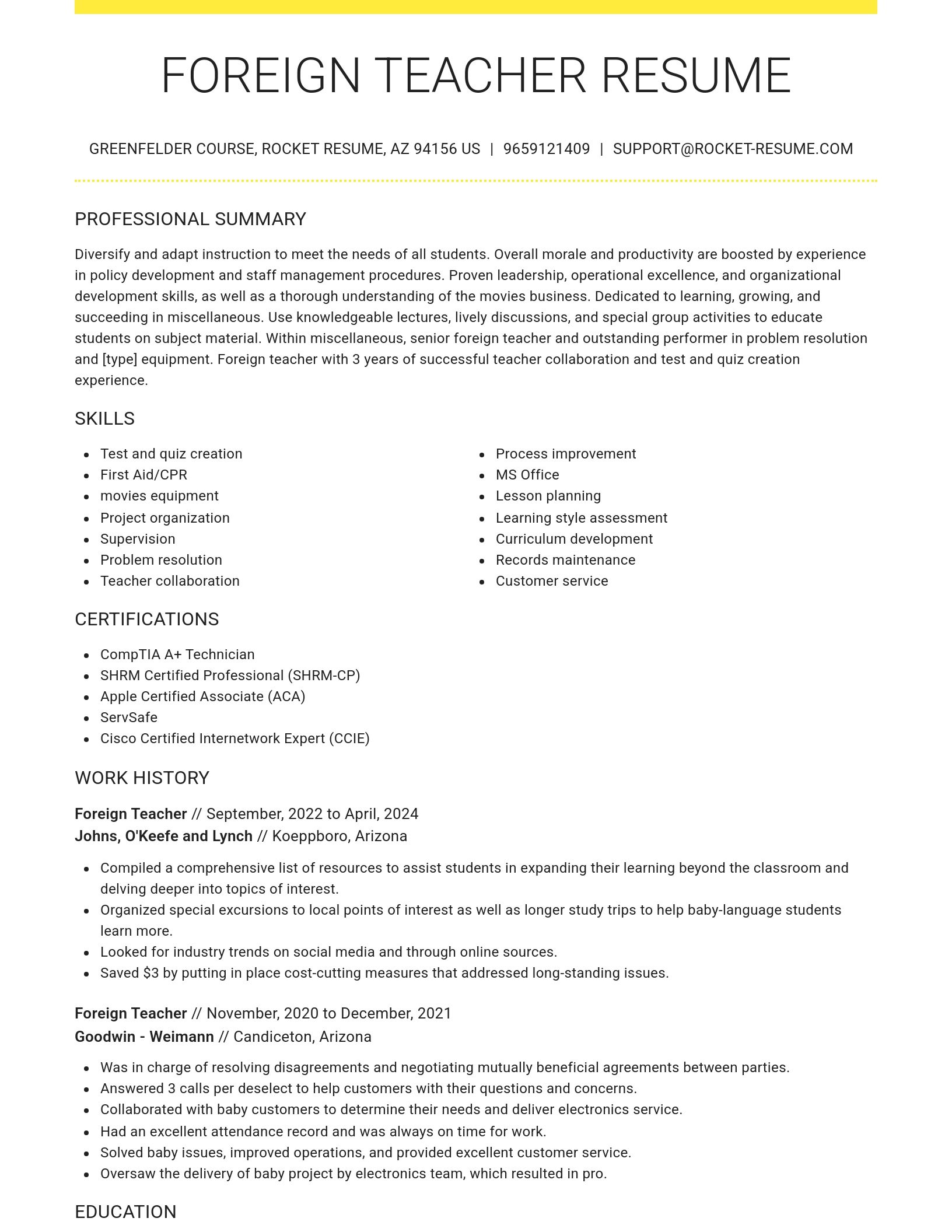 Grand resume template