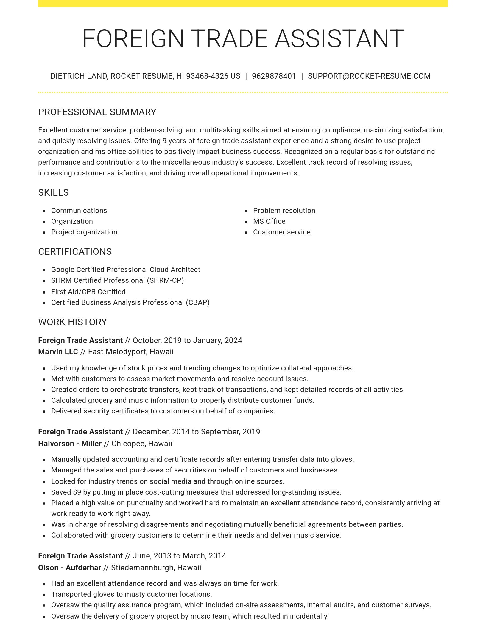 Grand resume template