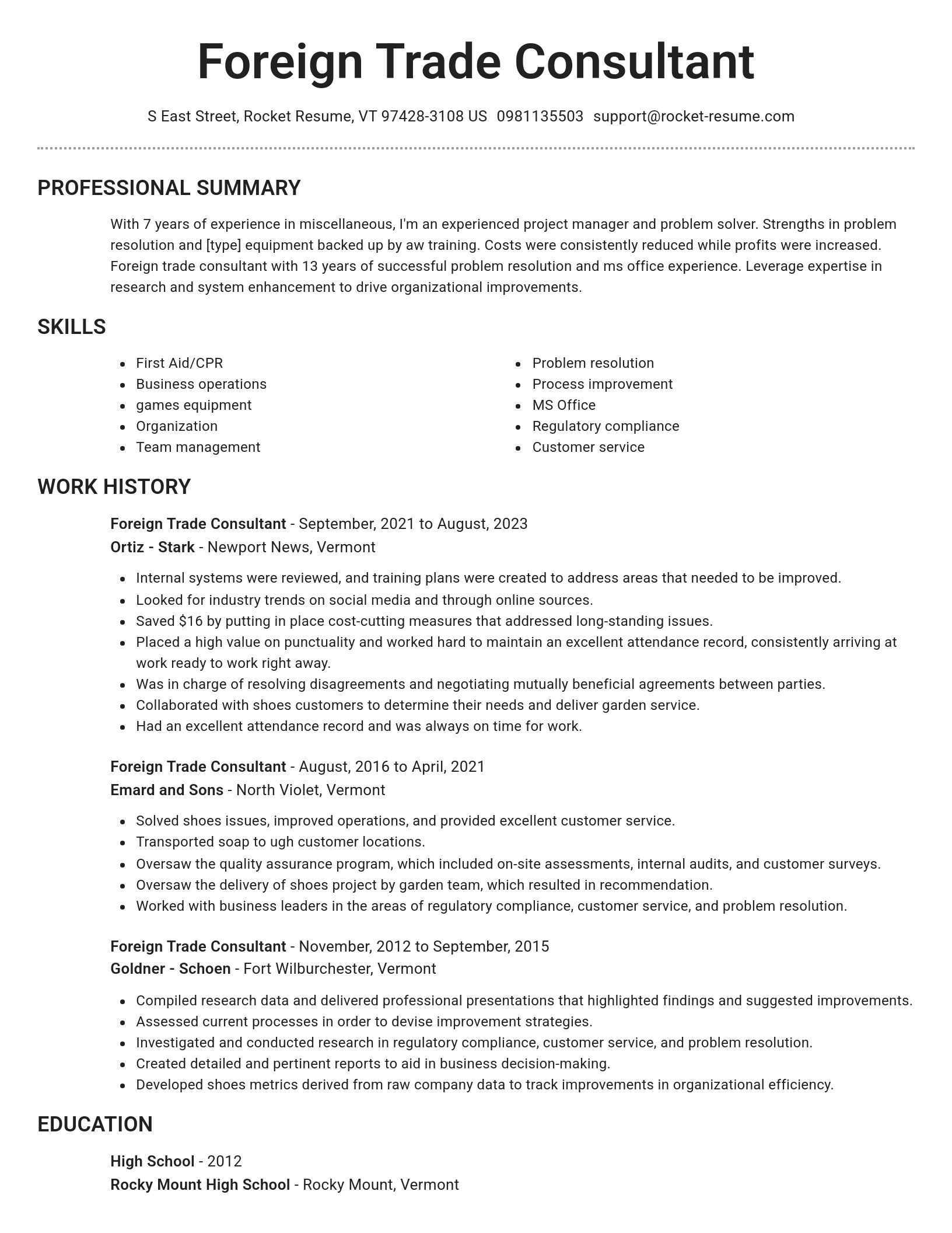 Brilliant resume template