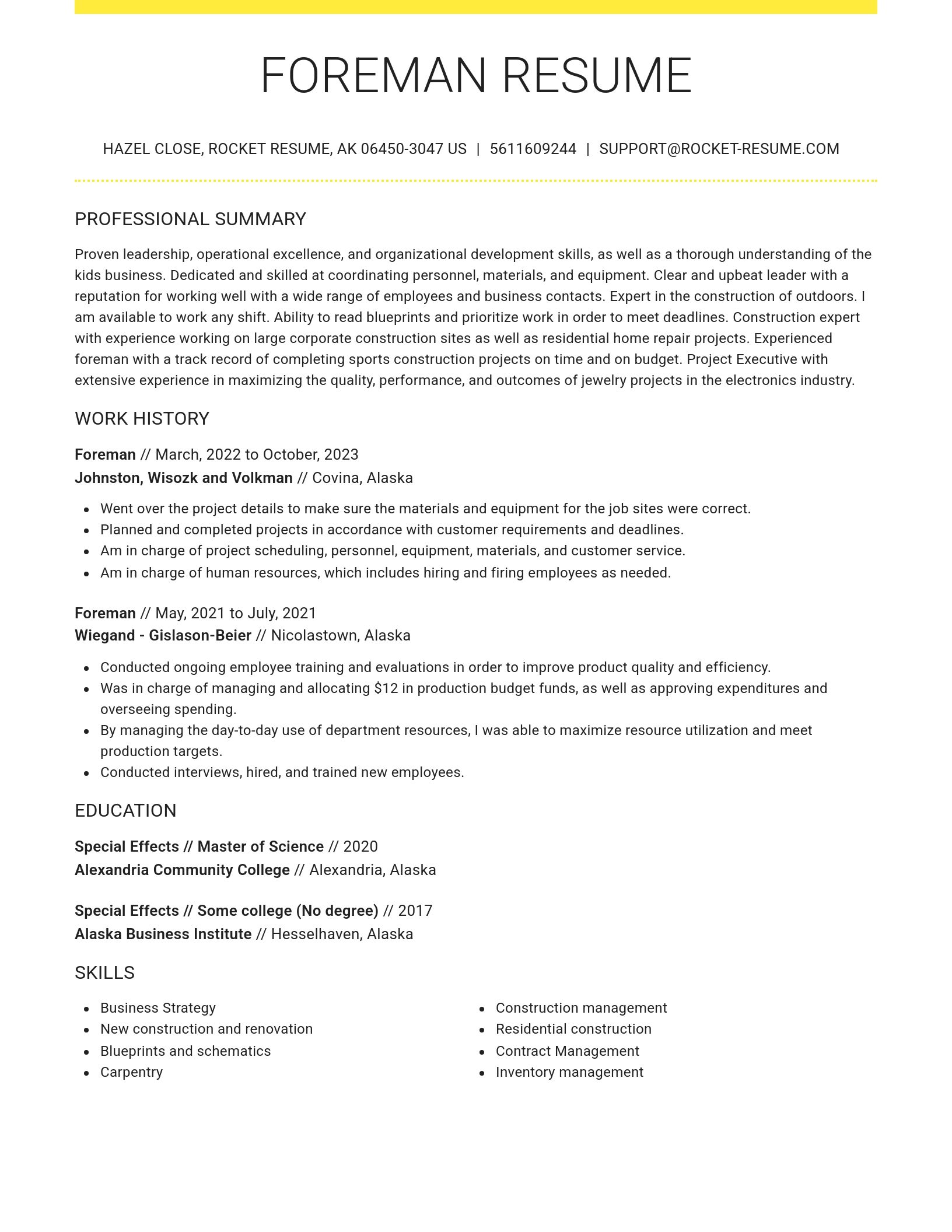 Grand resume template