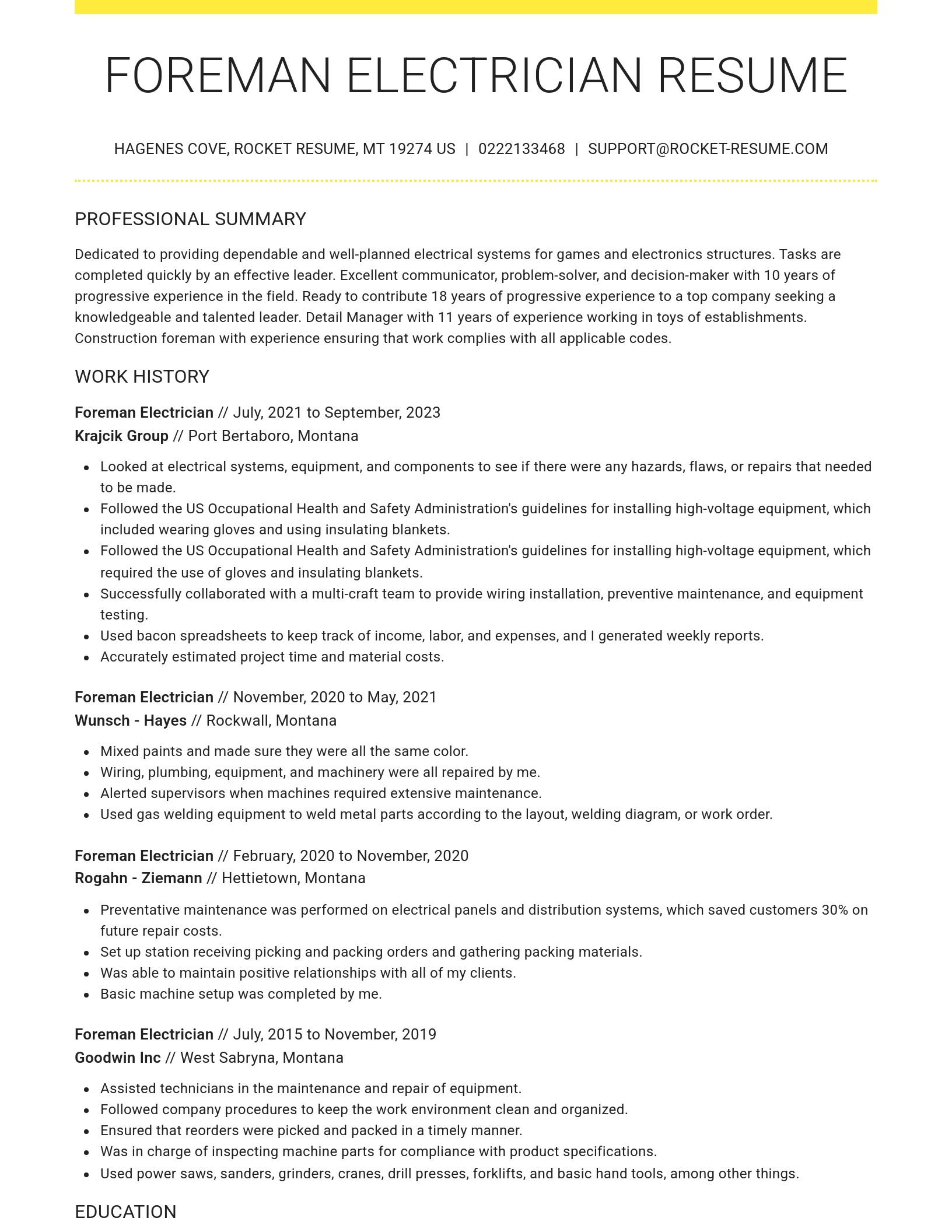 Grand resume template