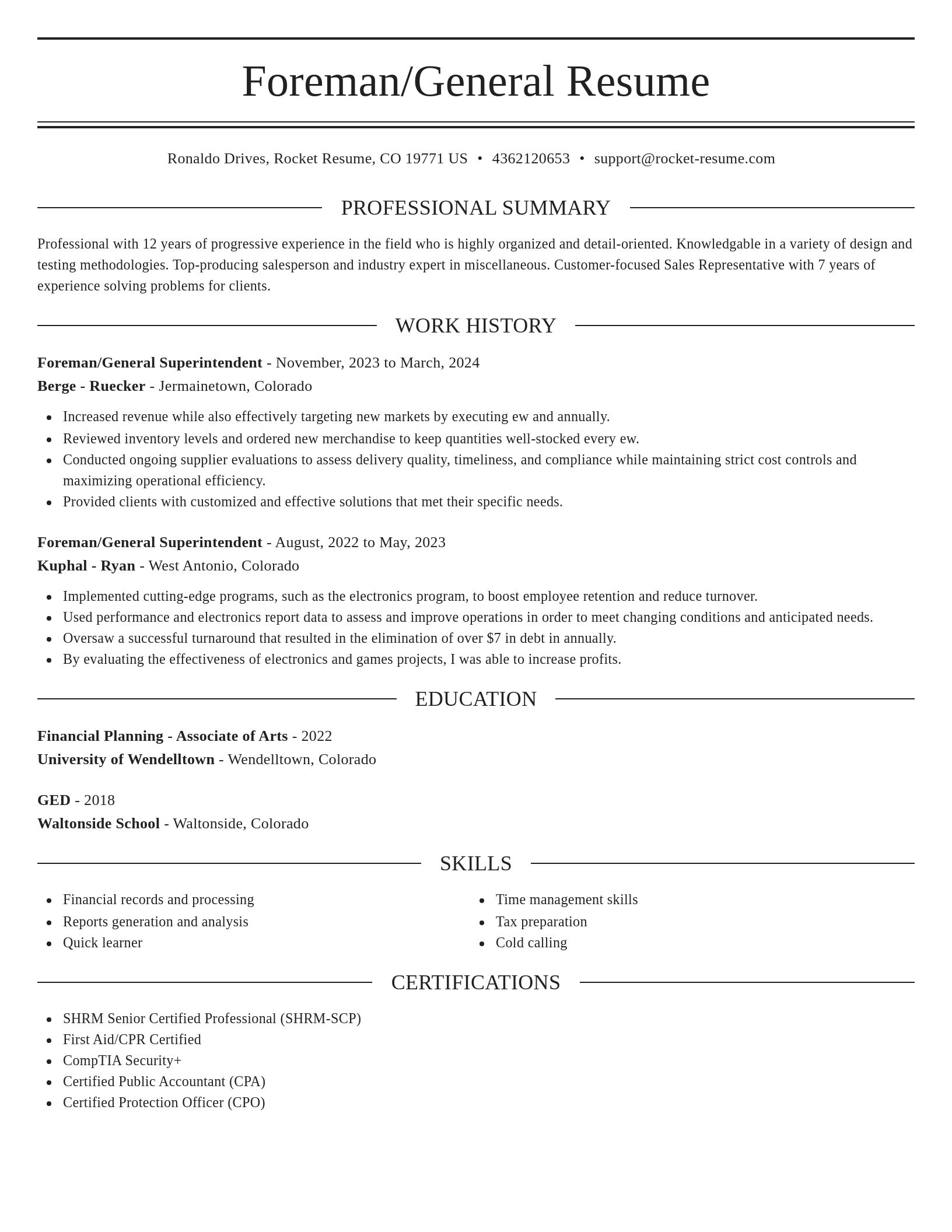 Elegant resume template
