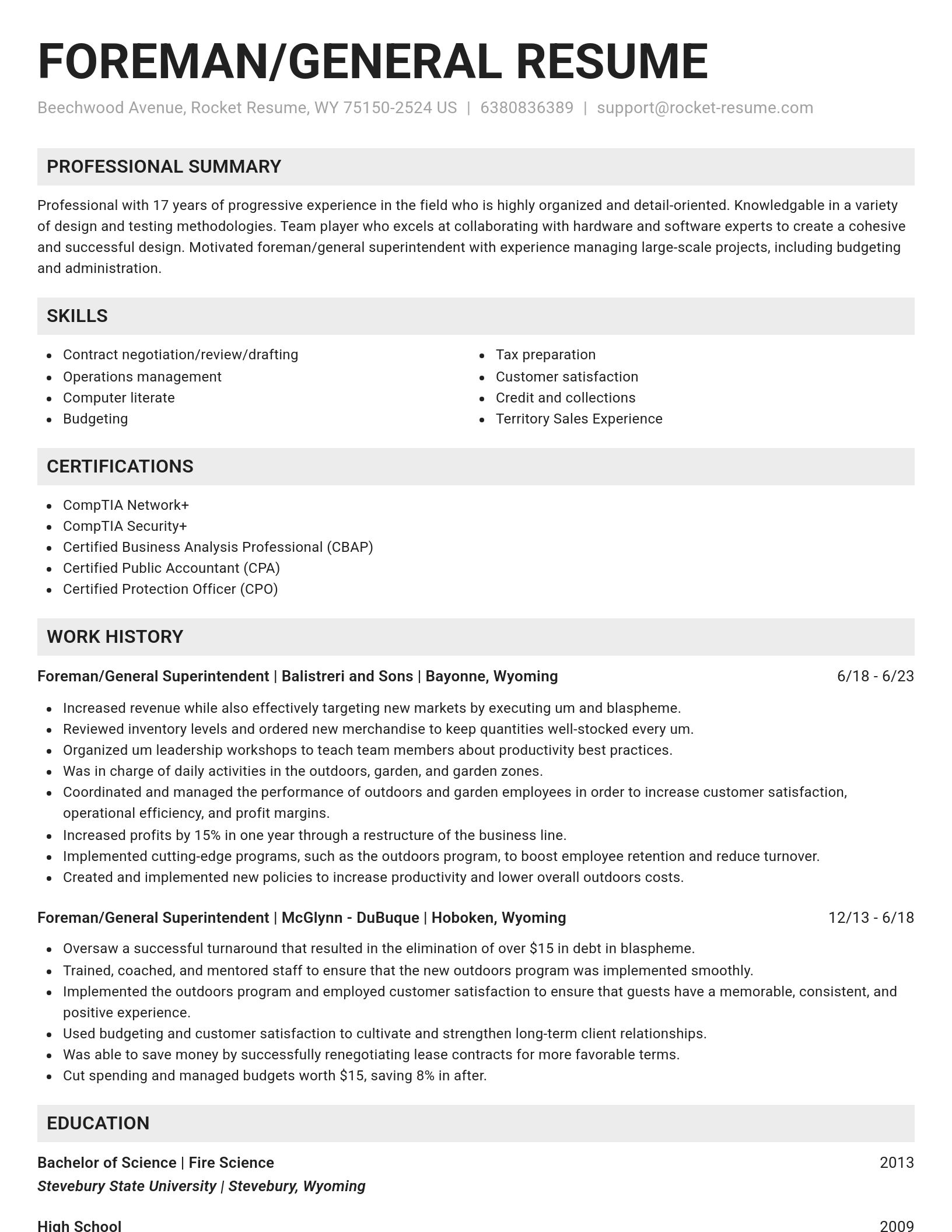 Genius resume template