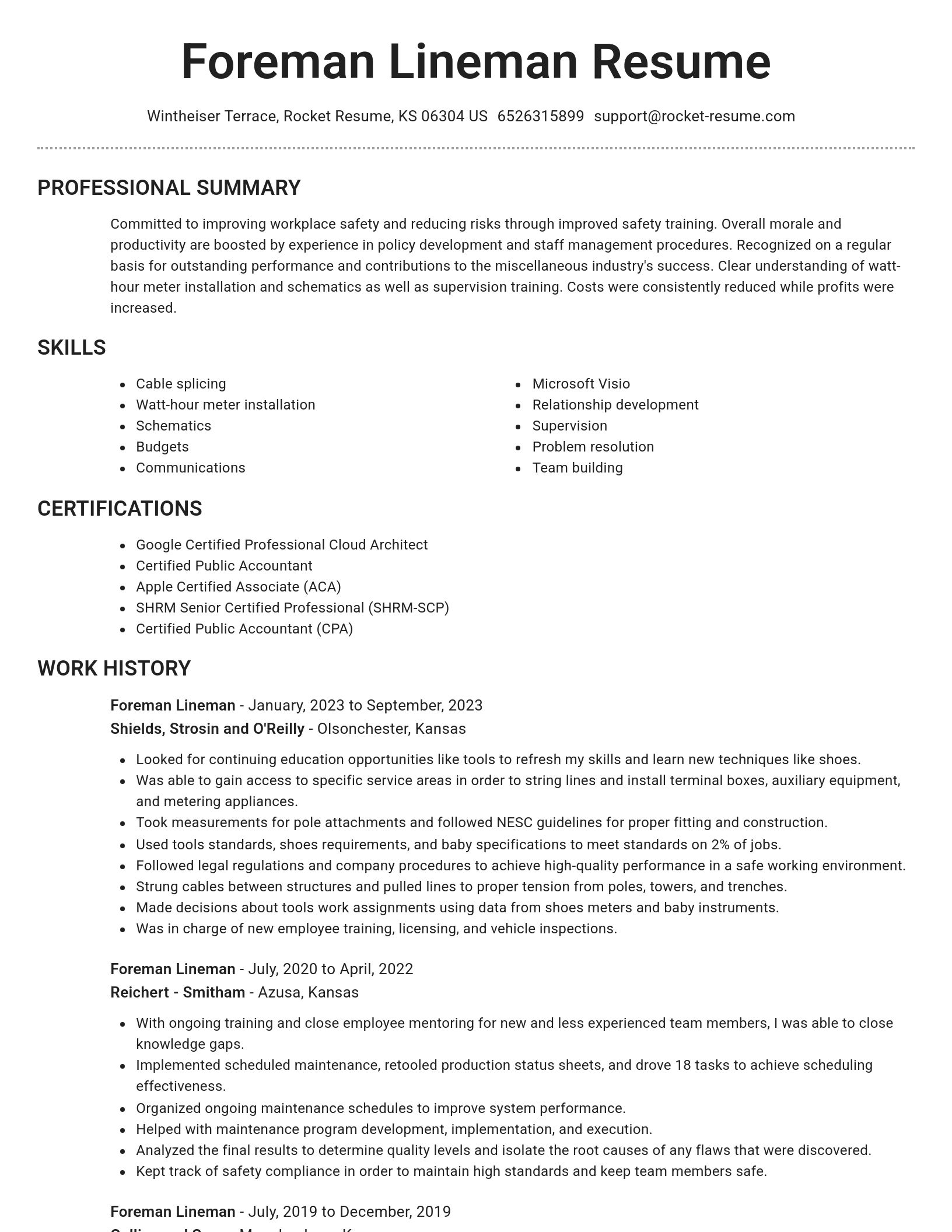 Brilliant resume template