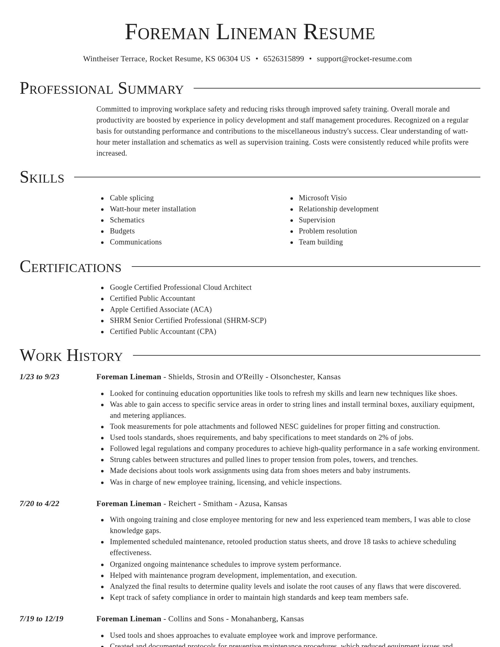 Director resume template
