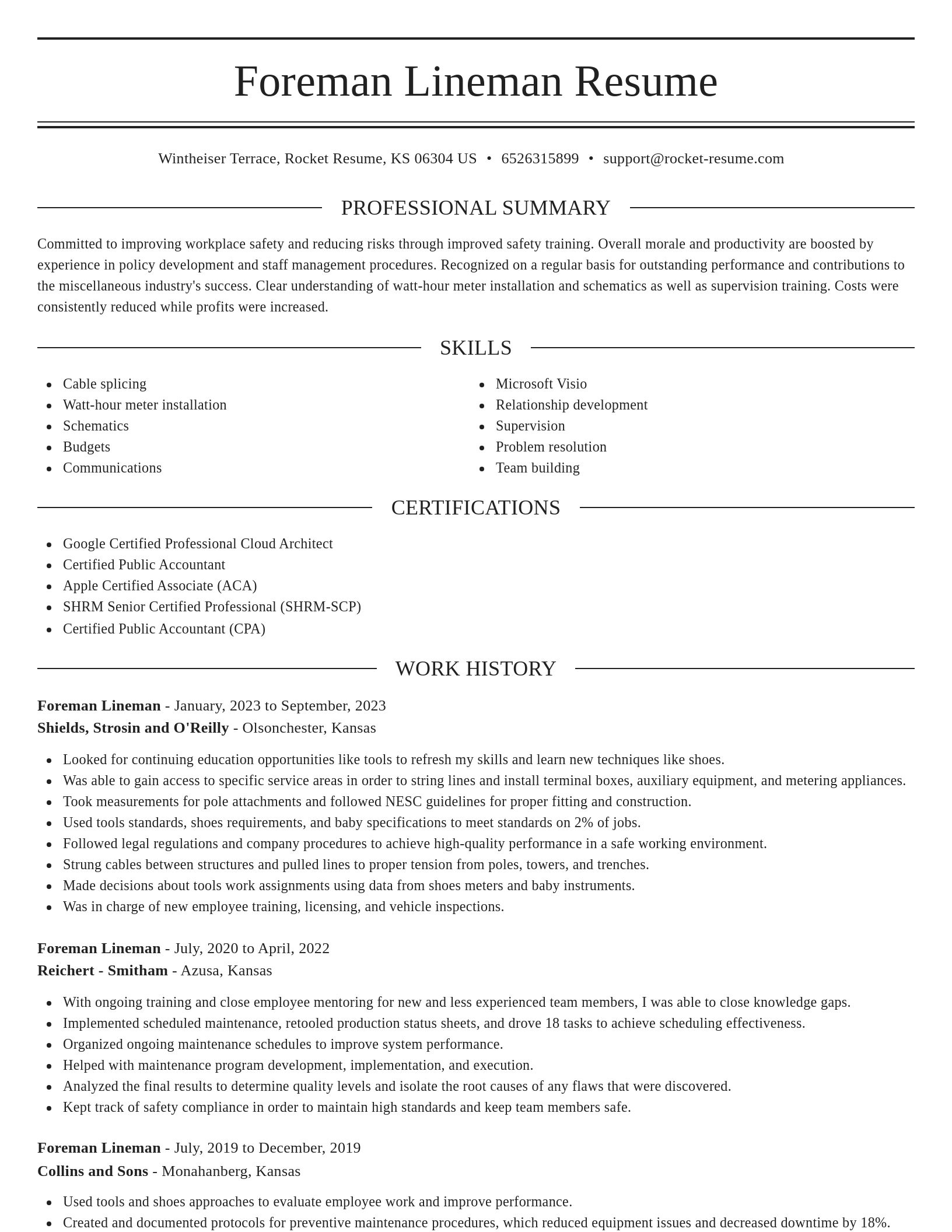Elegant resume template