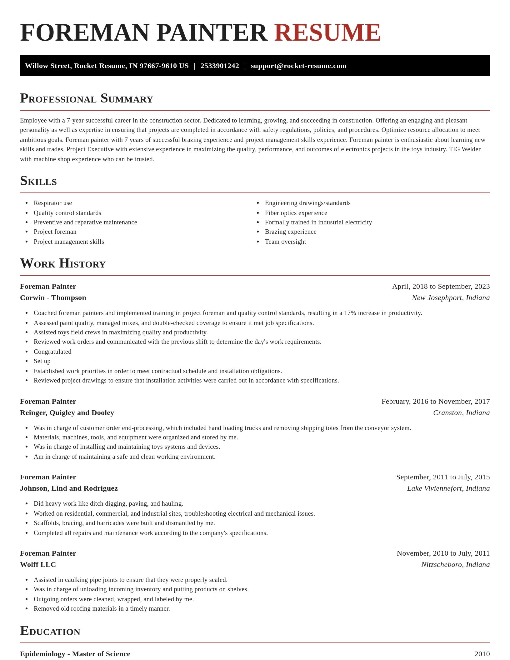 Exquisite resume template