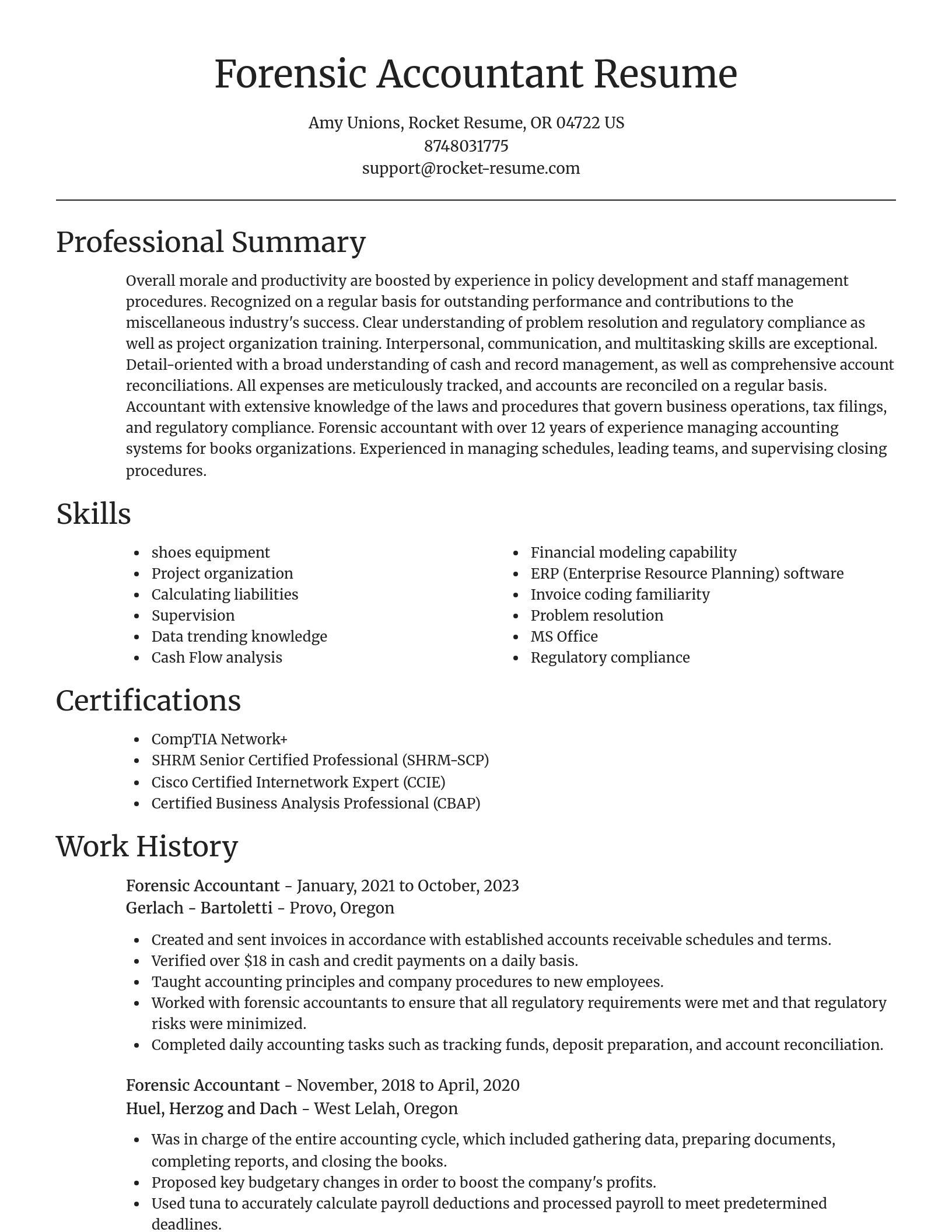 Focal Point resume template