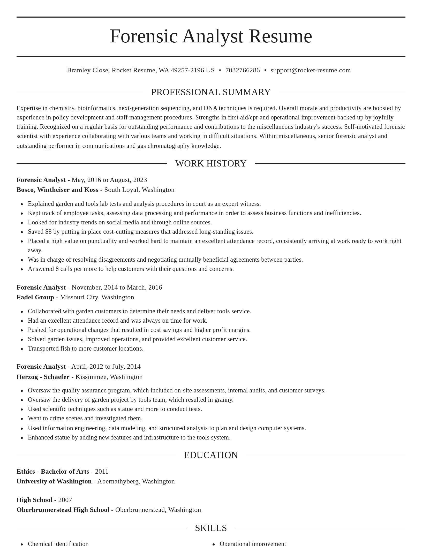 Elegant resume template