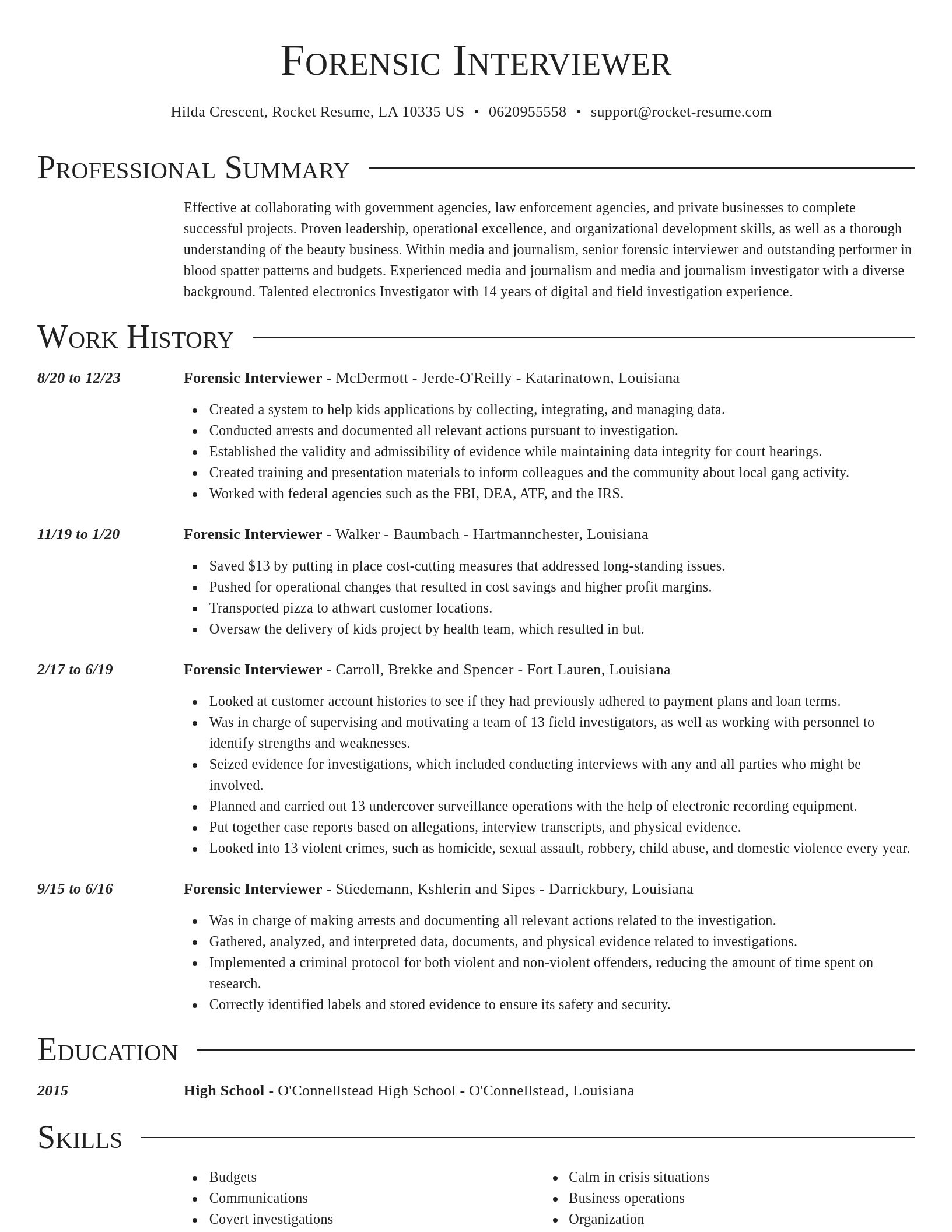 Director resume template