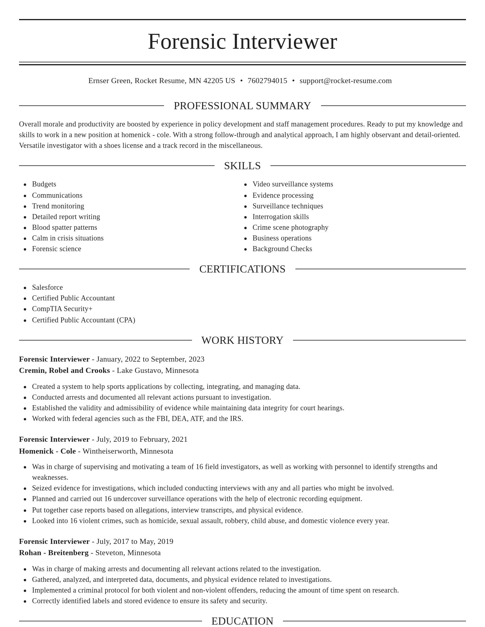Elegant resume template