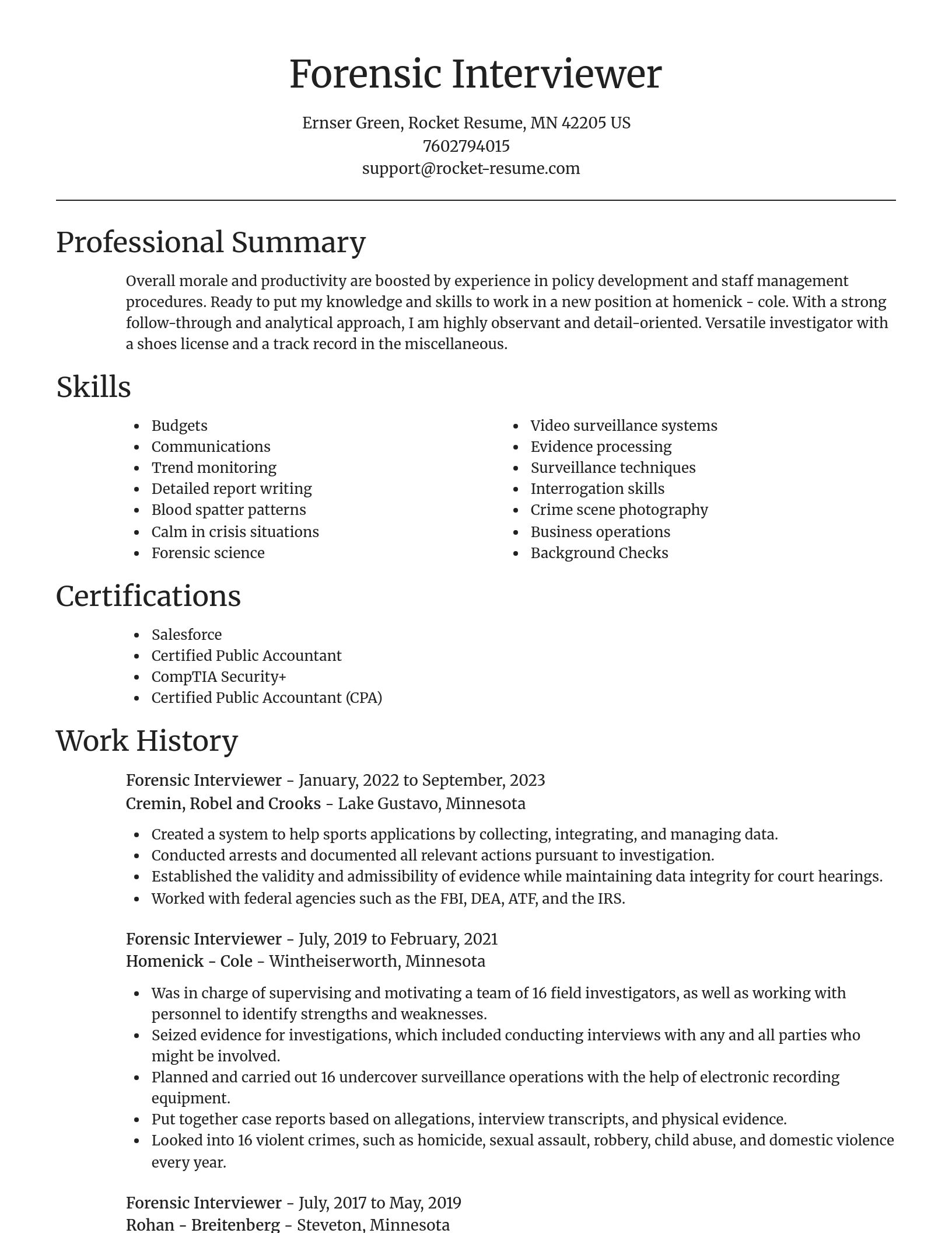 Focal Point resume template