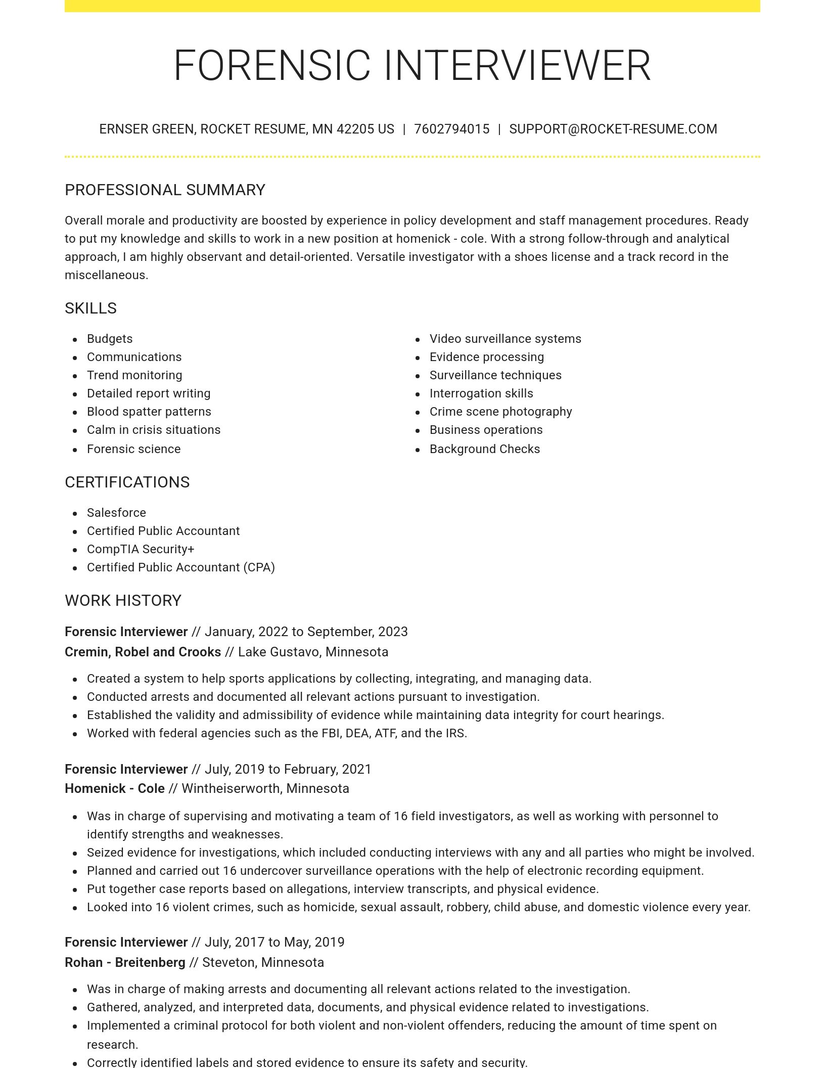 Grand resume template