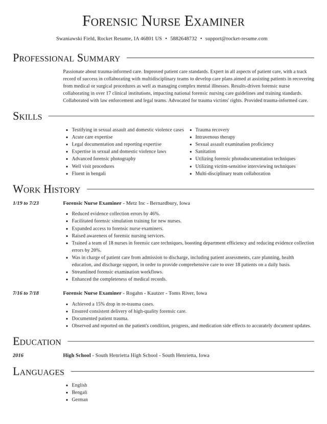 Director resume template