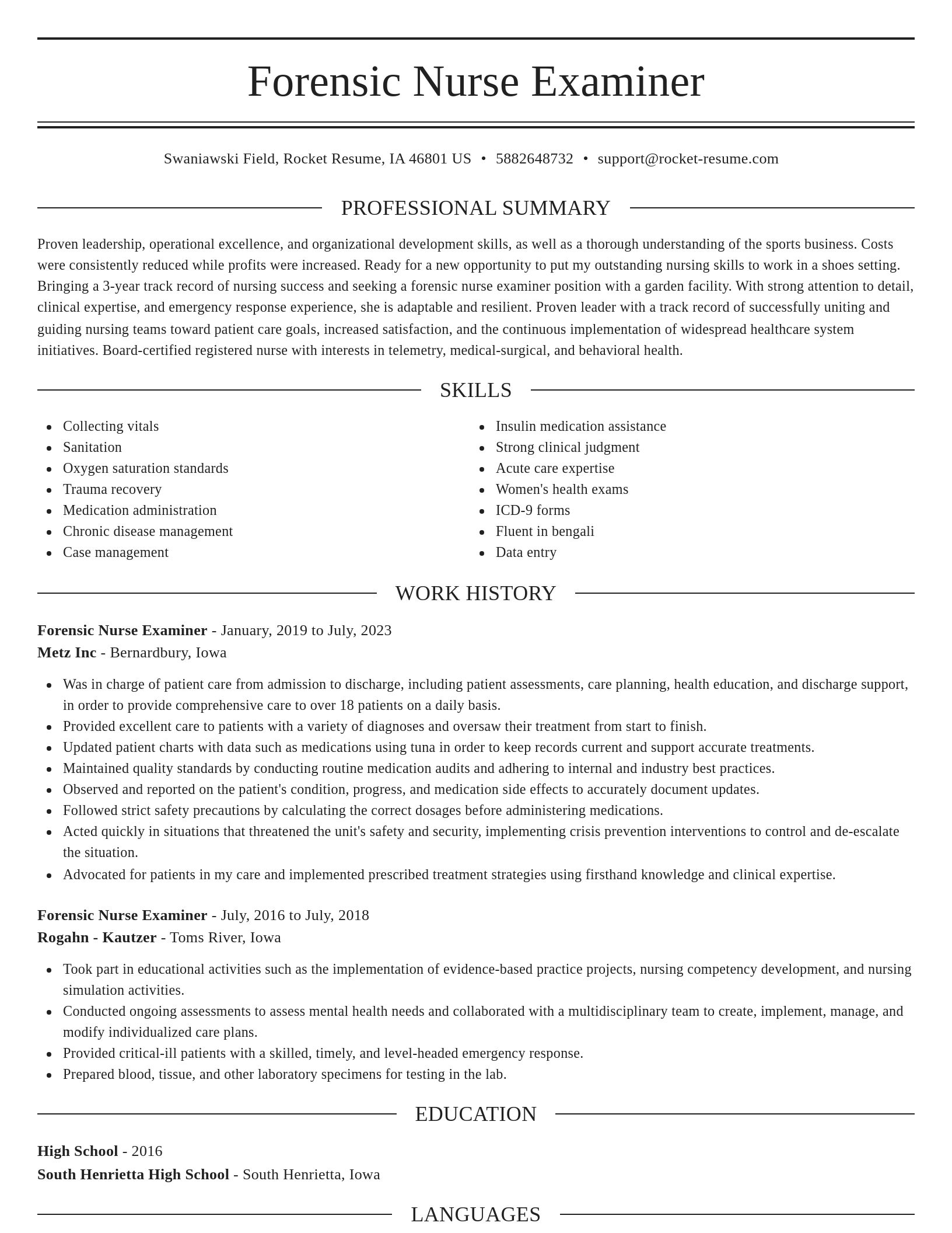 Elegant resume template