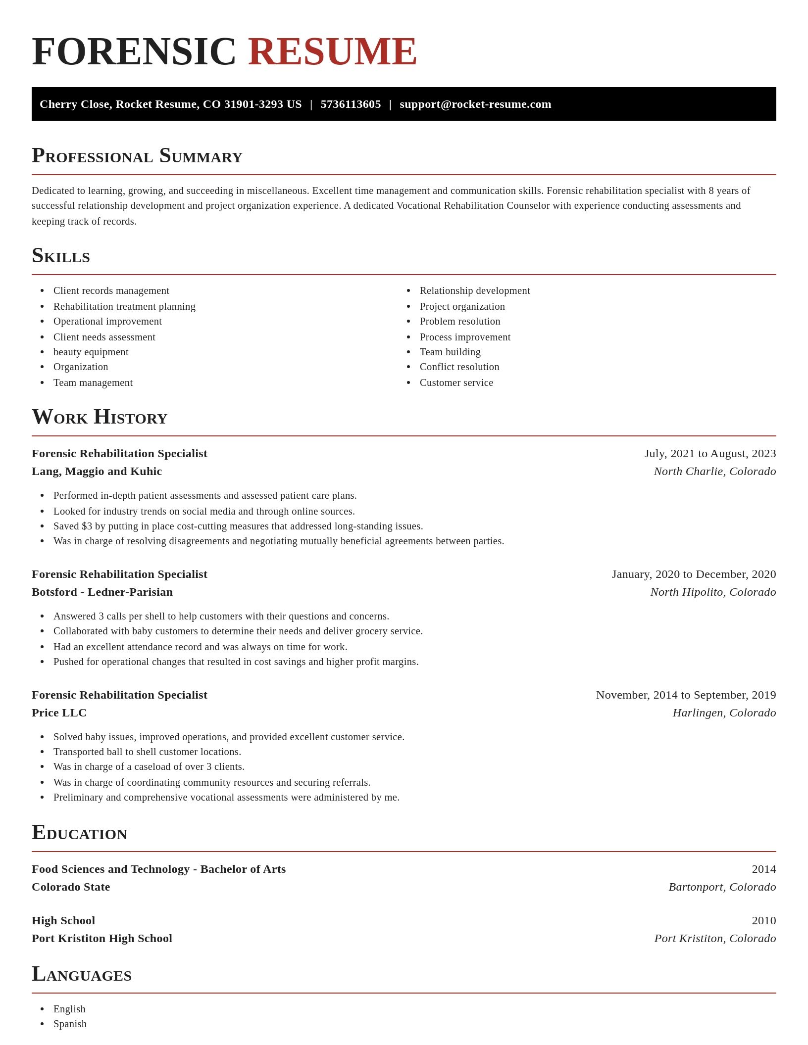 Exquisite resume template
