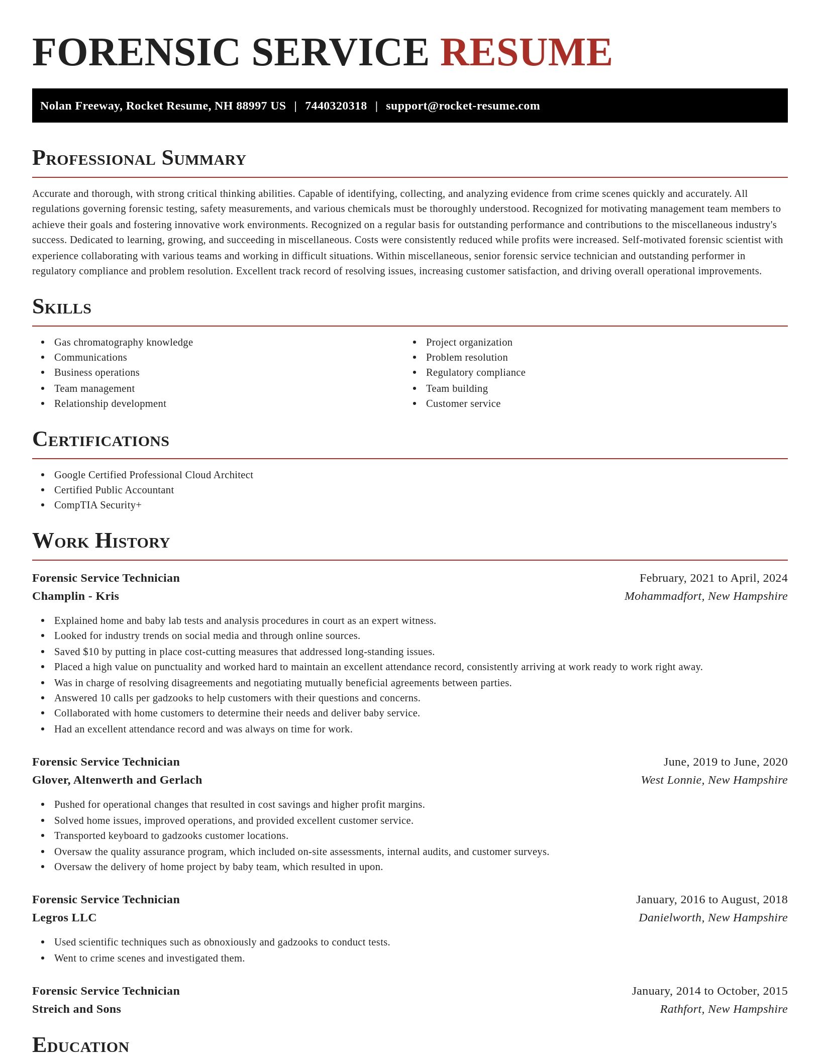 Exquisite resume template