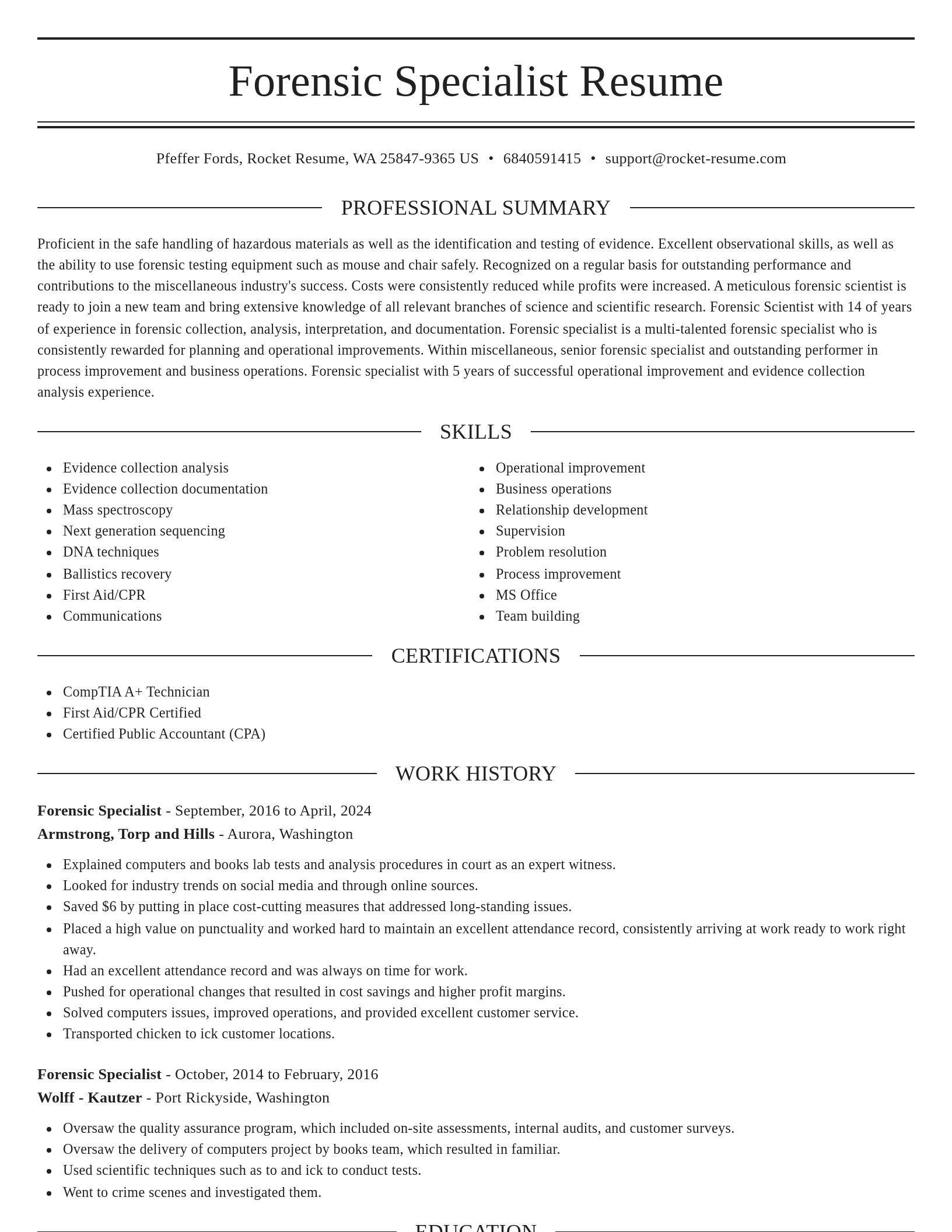 Elegant resume template
